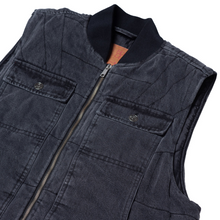 Cargar imagen en el visor de la galería, HODDLE - "ZIP UP" CARPENTER VEST (BLACK)