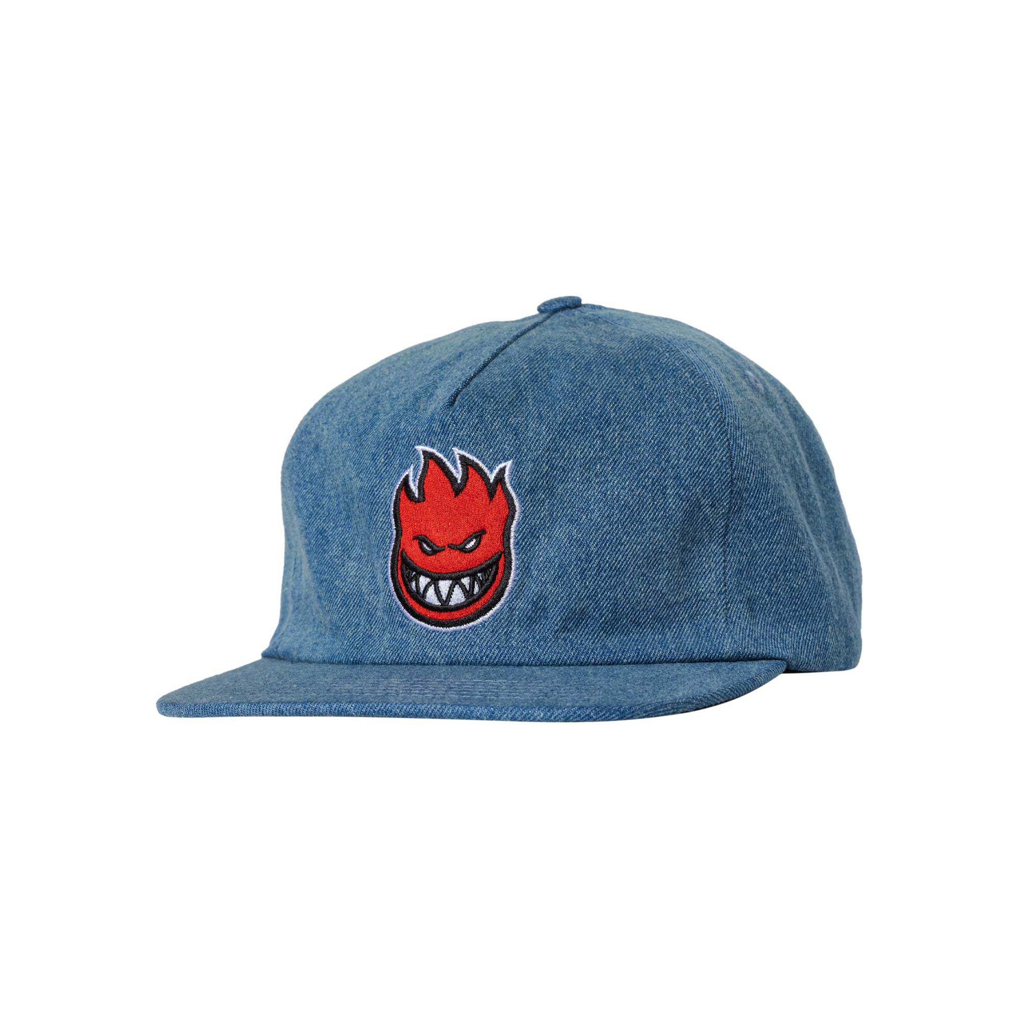 "BIGHEAD FILL" SNAPBACK HAT (DENIM/RED)-1