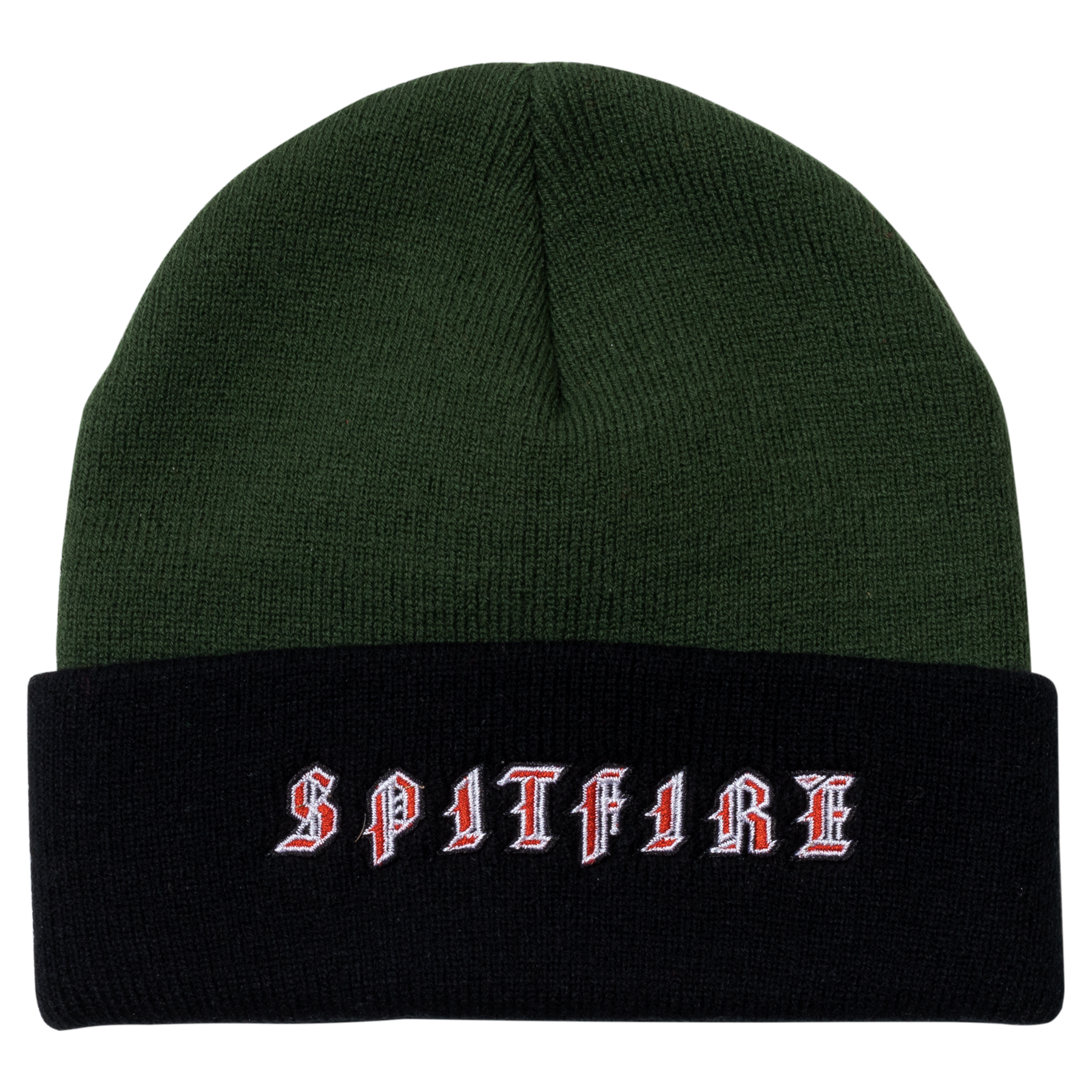 "OLD E" BEANIE (BLACK/DARK GREEN)