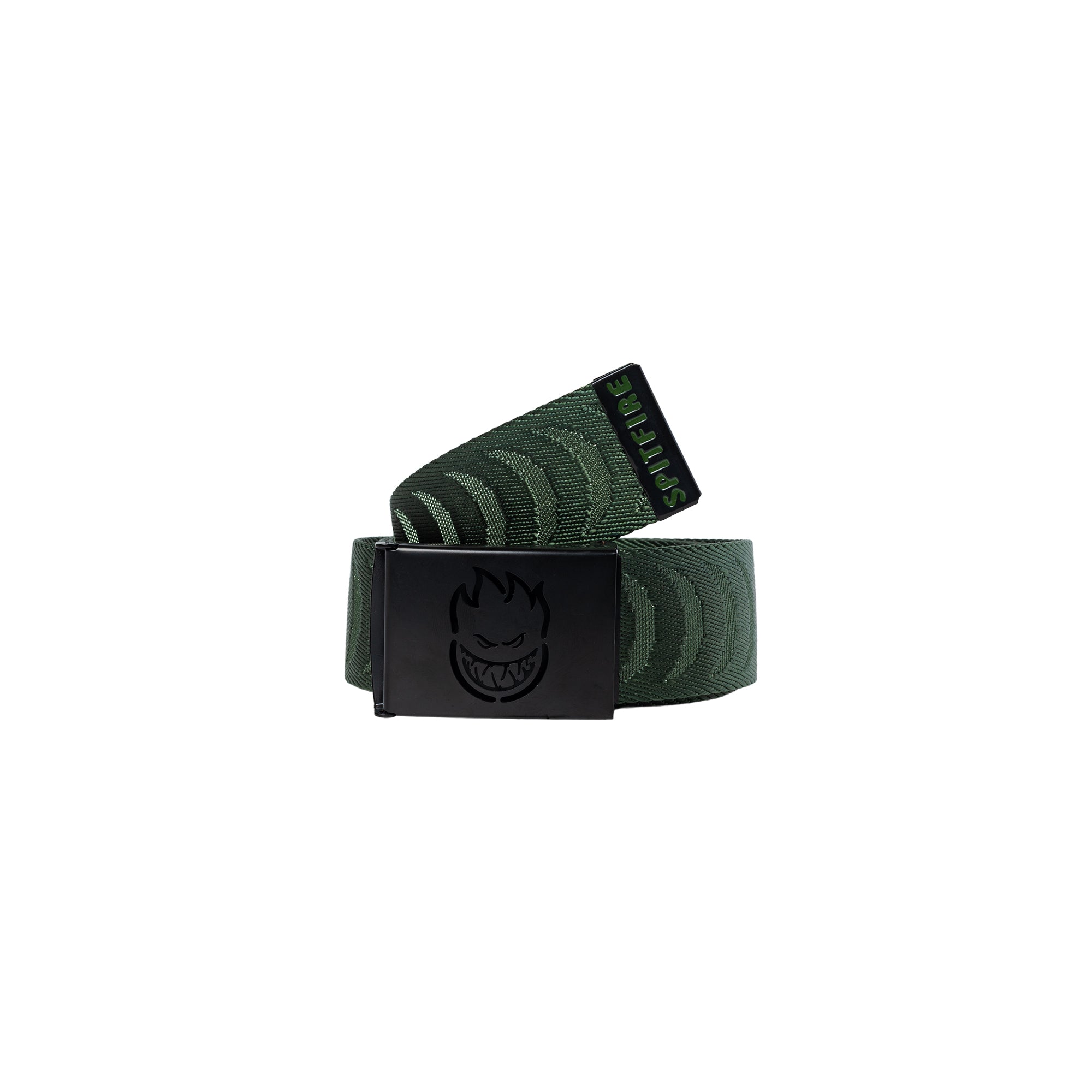 "BIGHEAD CUT OUT CRESCENT" BELT (OLIVE/BLACK)