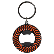 Load image into Gallery viewer, SPITFIRE WHEELS - &quot;CLASSIC SWIRL&quot; BOTTLE OPENER KEYCHAIN (BLACK/RED)
