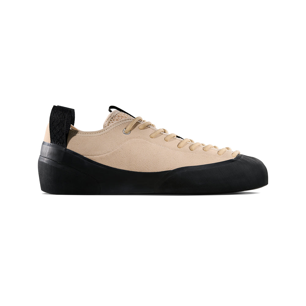 "1.00 PM" SUEDE SHOES (CREAM BEIGE/NATURAL BLACK)-4