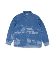 Cargar imagen en el visor de la galería, POP TRADING CO. - &quot;PRINTED&quot; DENIM SHIRT (DENIM BLUE)
