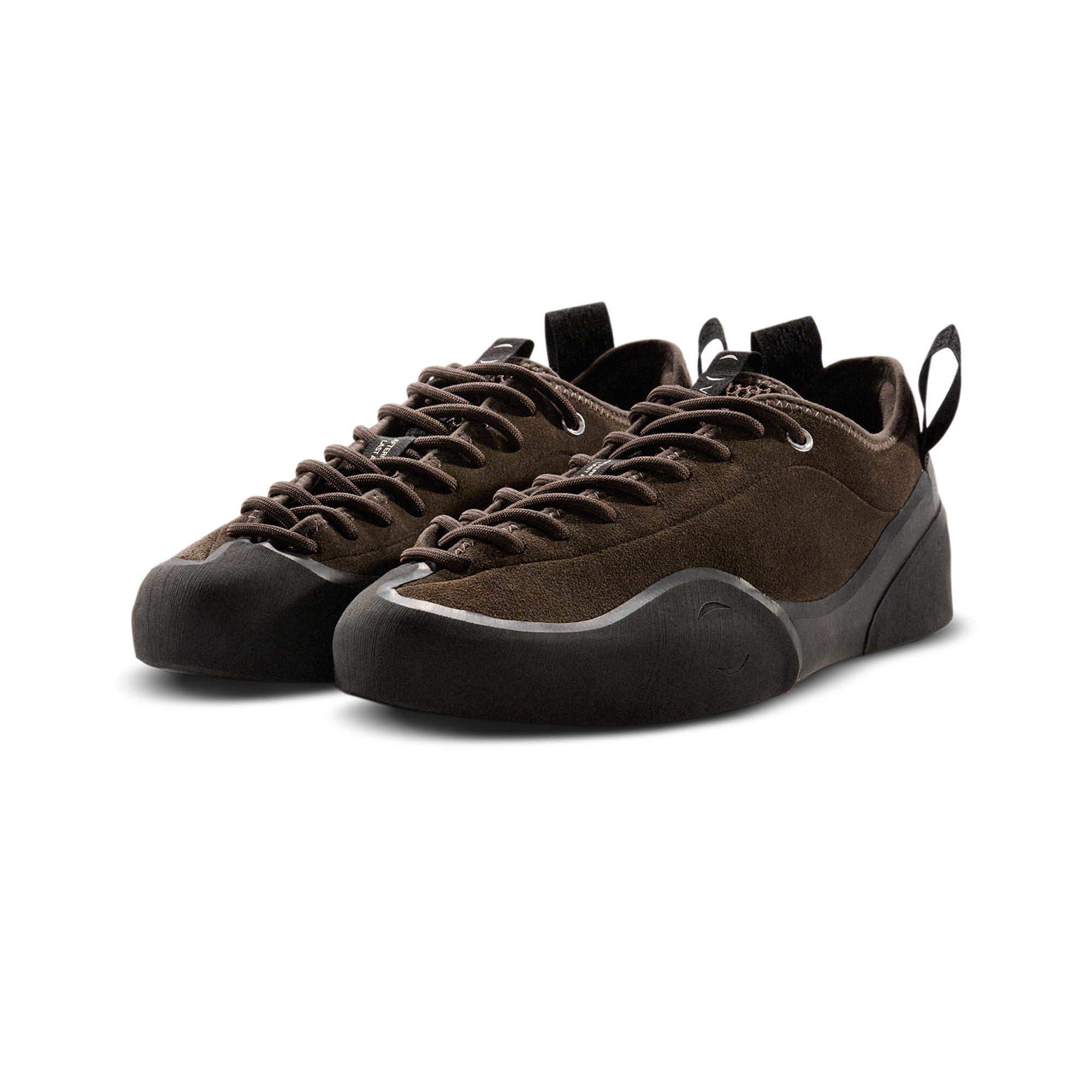 "1.00 PM" SUEDE SHOES (CHOCOLATE/NATURAL BLACK)