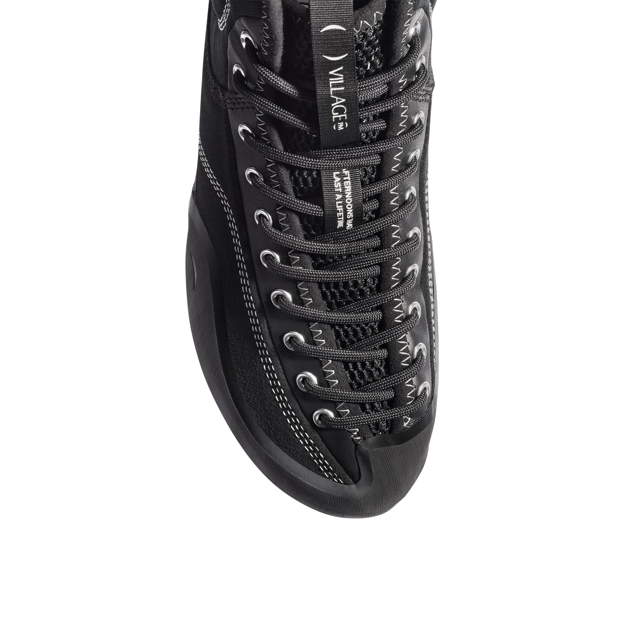 "1.00 PM MID" LEATHER/SUEDE/CANVAS SHOES (BLACK/NATURAL BLACK)-7