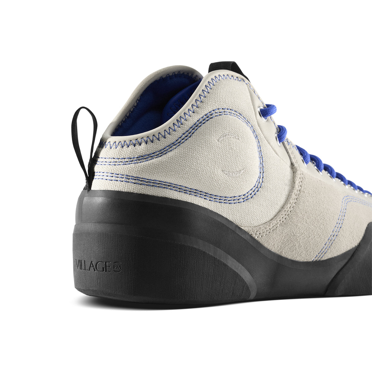"1.00 PM MID" SUEDE/CANVAS SHOES (CREAM BLUE/NATURAL BLACK)-4