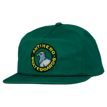 Load image into Gallery viewer, ANTI HERO - &quot;PIGEON ROUND&quot; SNAPBACK HAT (DARK GREEN)
