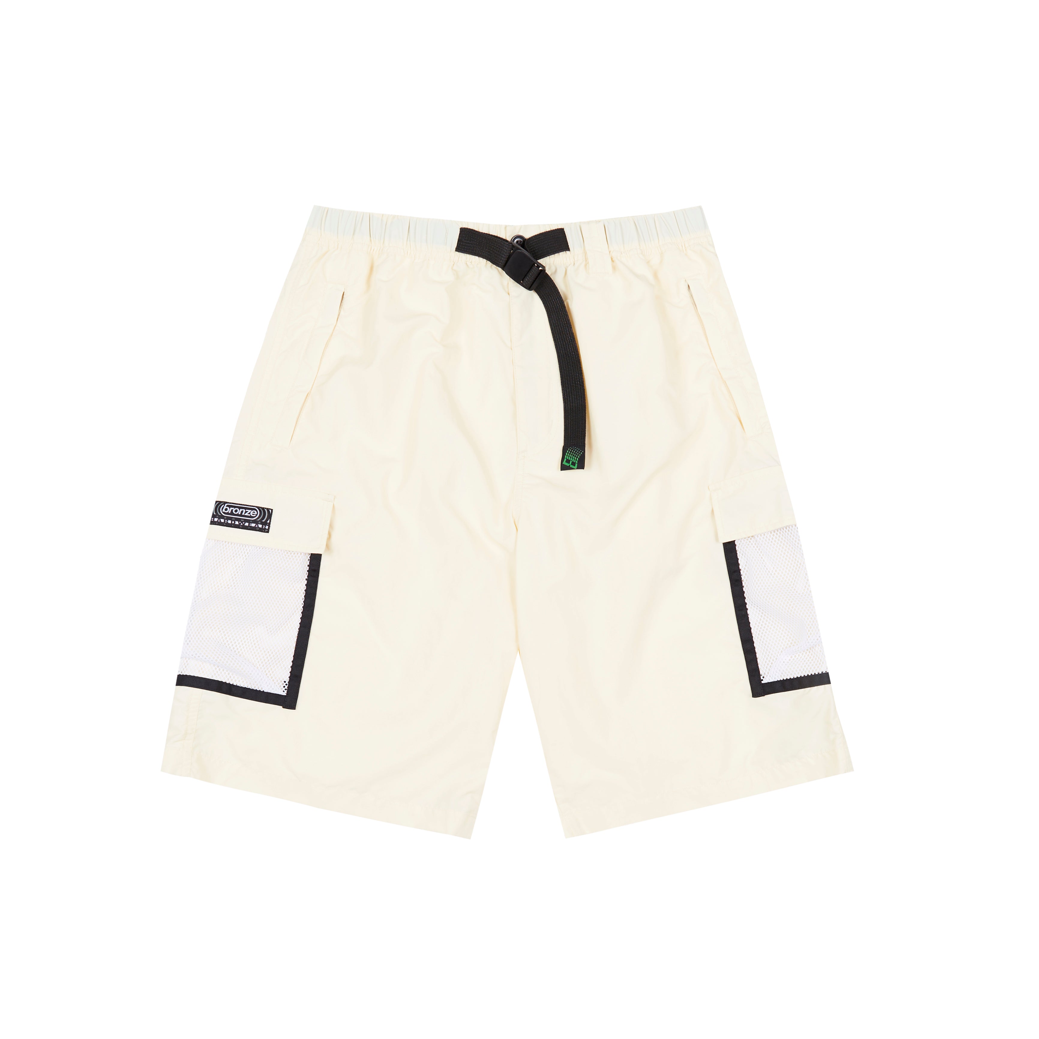 BRONZE 56K - "MESH" CARGO SHORTS (CREAM)