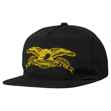 Load image into Gallery viewer, ANTI HERO - &quot;BASIC EAGLE&quot; SNAPBACK HAT (BLACK/MUSTARD)
