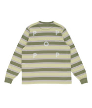 Load image into Gallery viewer, POP TRADING CO. - &quot;STRIPED LOGO&quot; LONGSLEEVE (FOUR LEAF CLOVER)
