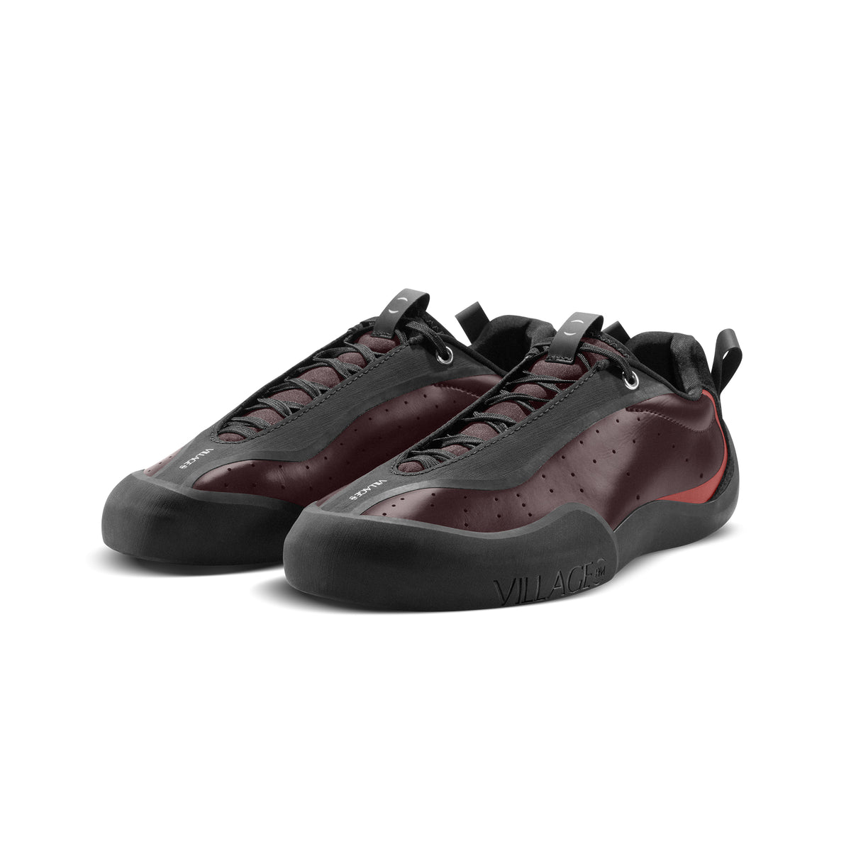 "2.00 PM" LEATHER SHOES (MAROON/NATURAL BLACK)-2