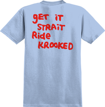 Load image into Gallery viewer, KROOKED - &quot;STRAIT EYES&quot; POCKET T-SHIRT (LIGHT BLUE)
