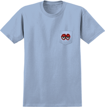Afbeelding in Gallery-weergave laden, KROOKED - &quot;STRAIT EYES&quot; POCKET T-SHIRT (LIGHT BLUE)
