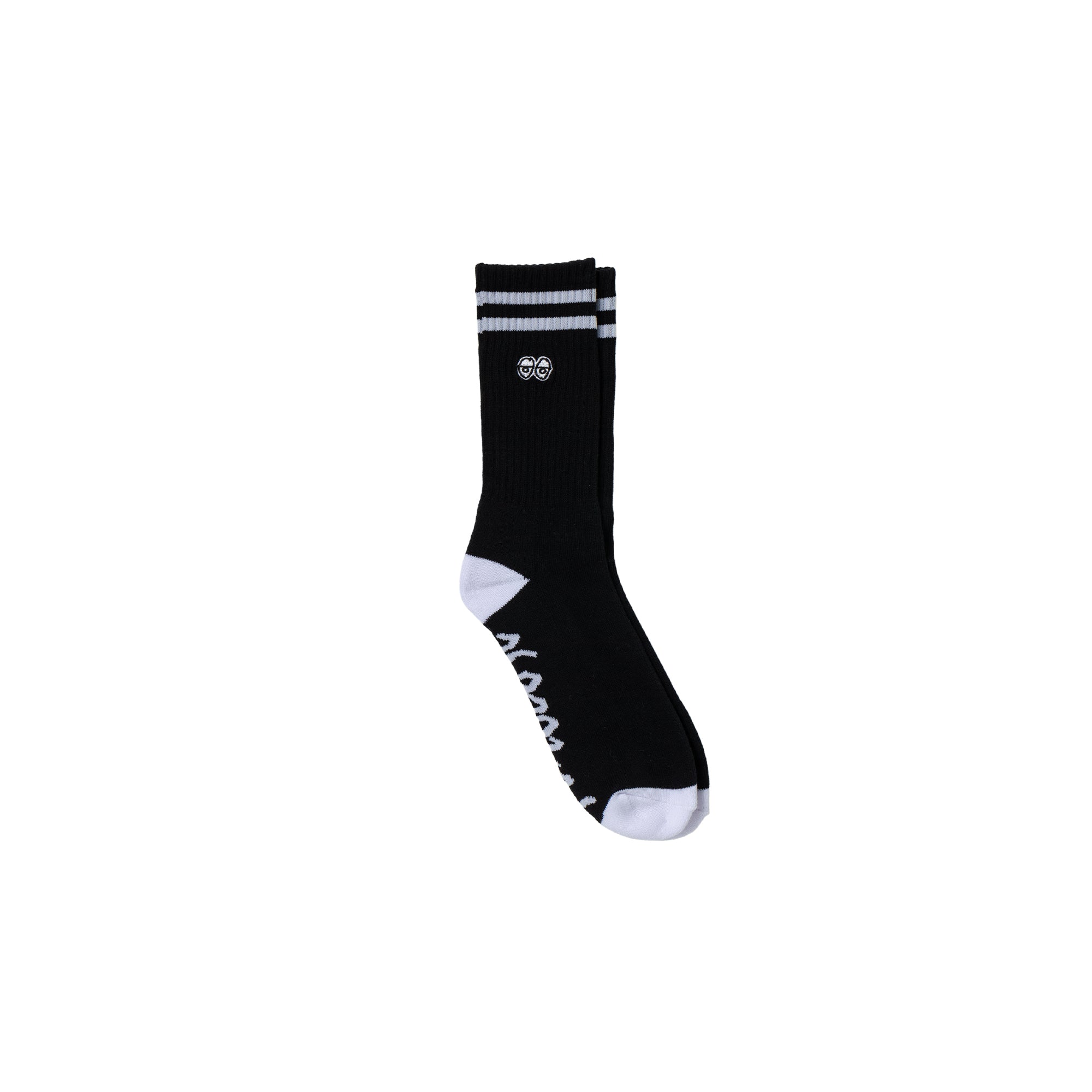 "EYES" EMBROIDERED SOCKS (BLACK/WHITE)