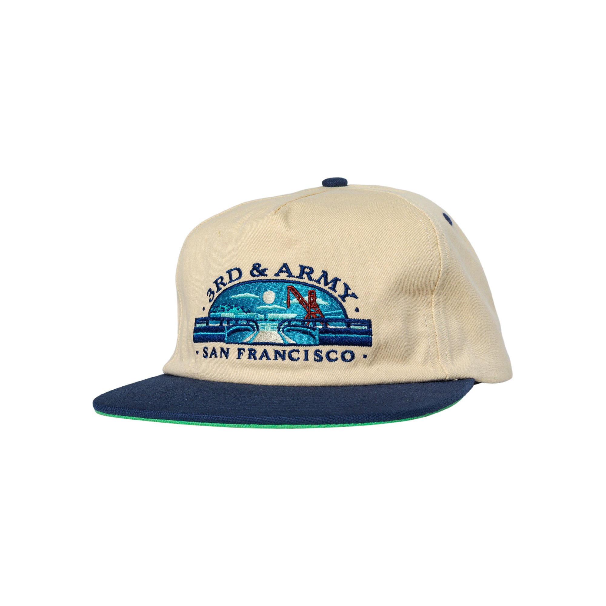 "3RD & ARMY" SNAPBACK HAT (NATURAL/NAVY)