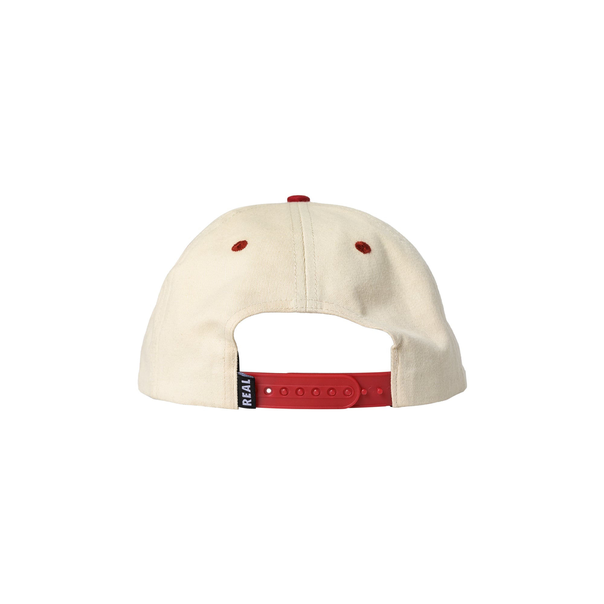 "PIER 7" SNAPBACK HAT (CREAM/RED)-2