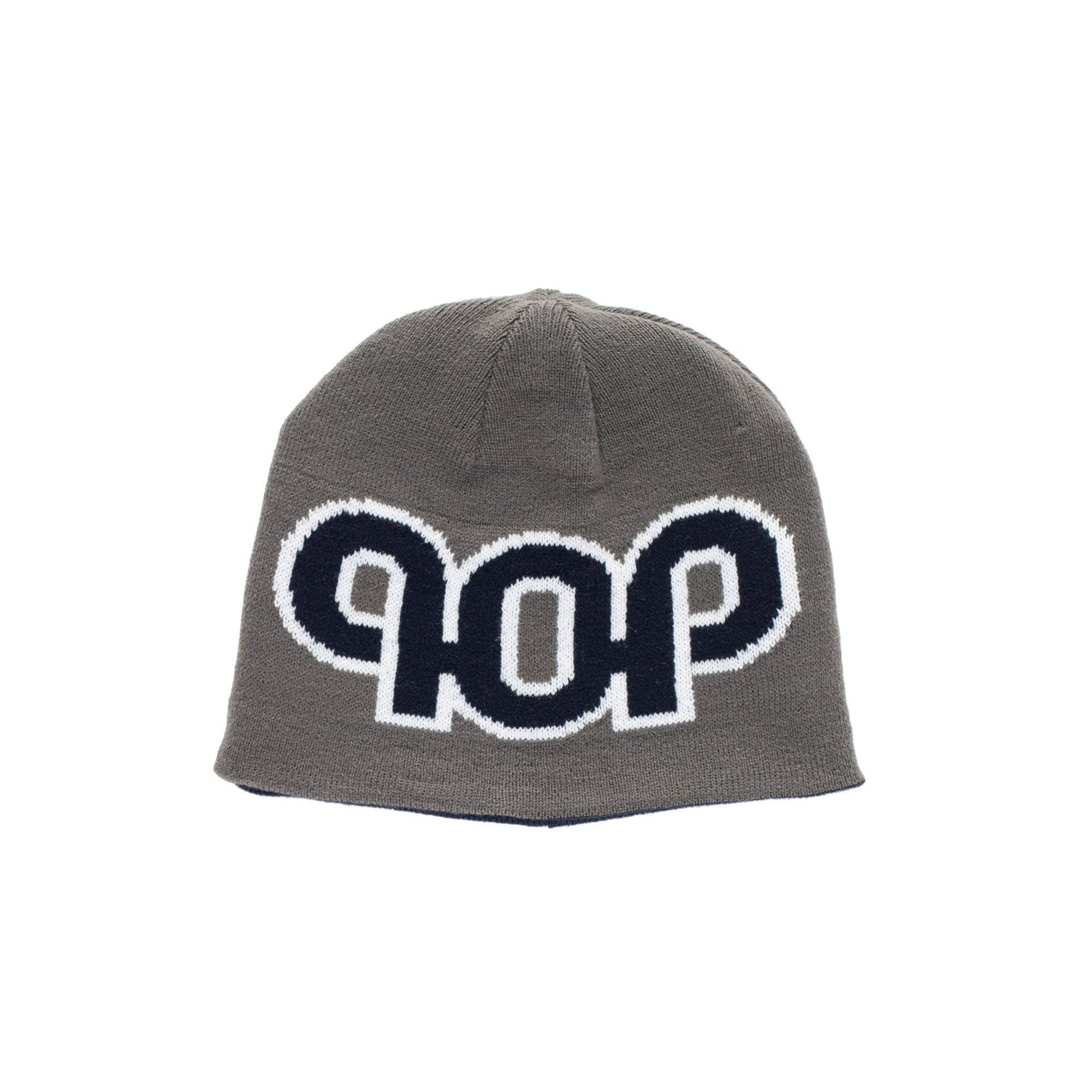 "PUB" REVERSIBLE BEANIE (GREY)-2
