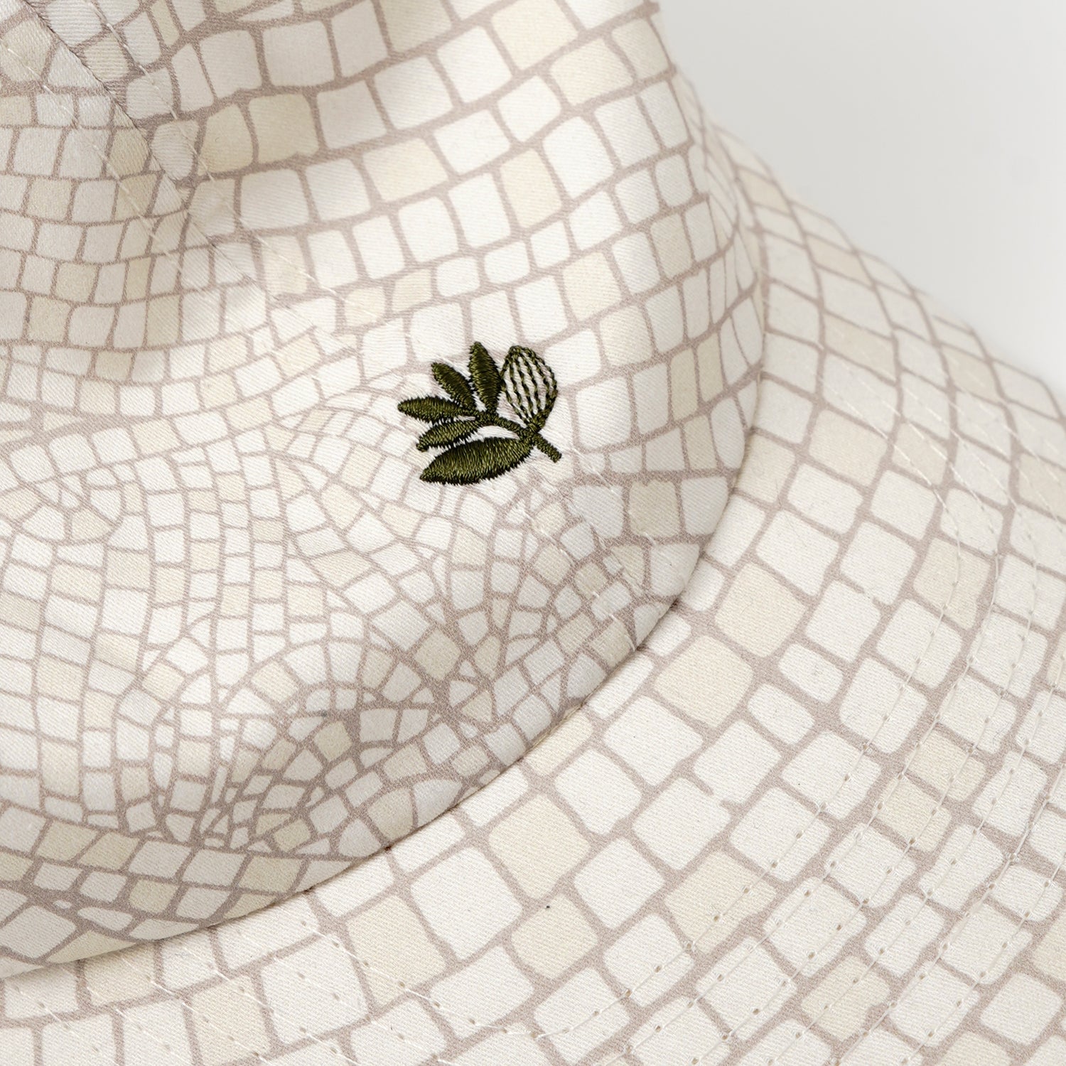 "MOSAIC" 6 PANEL HAT (NATURAL)-4
