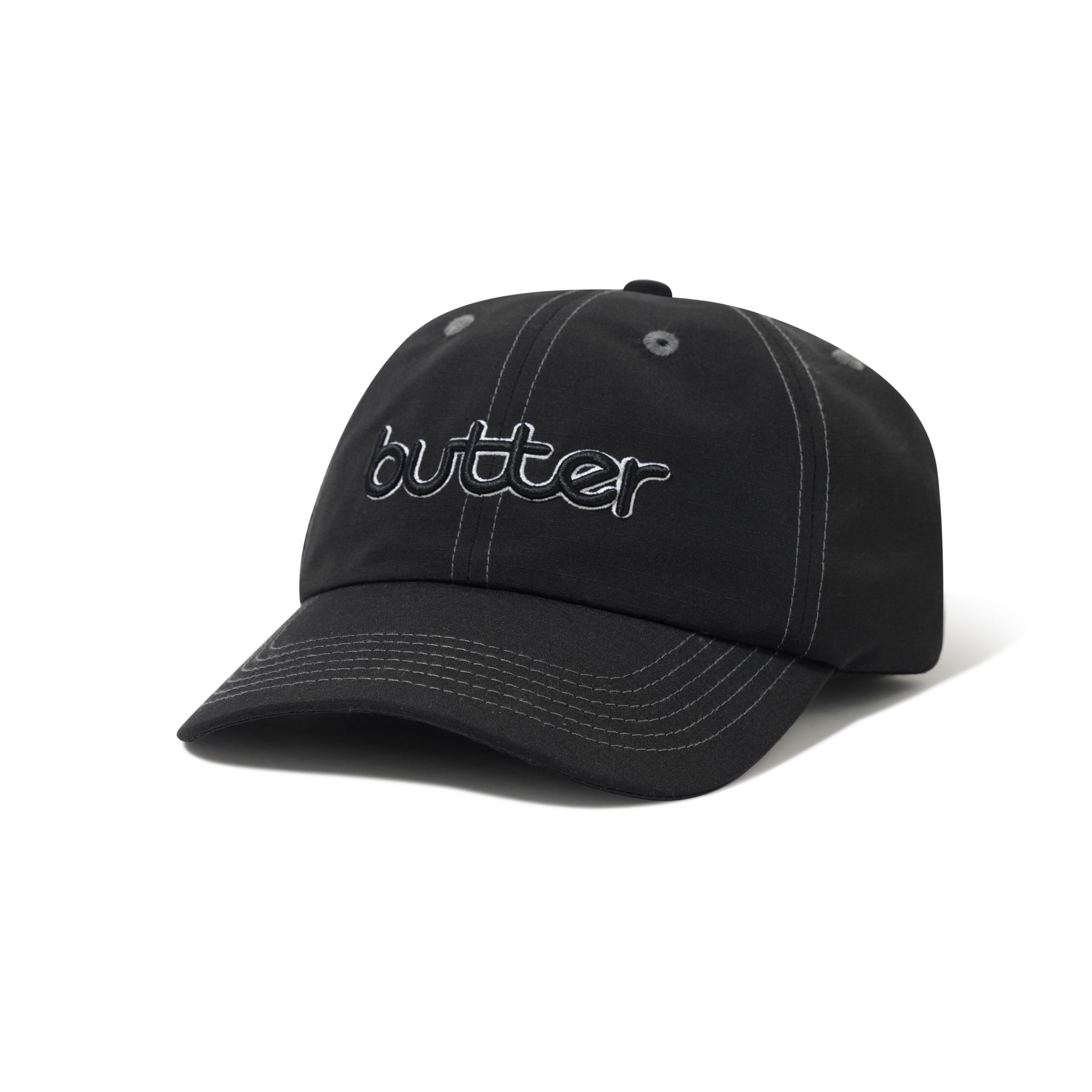 "ALPINE" 6 PANEL HAT (BLACK)