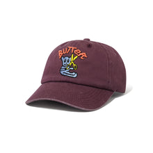 Lade das Bild in den Galerie-Viewer, BUTTER GOODS - &quot;BEAR&quot; 6 PANEL HAT (WINE)
