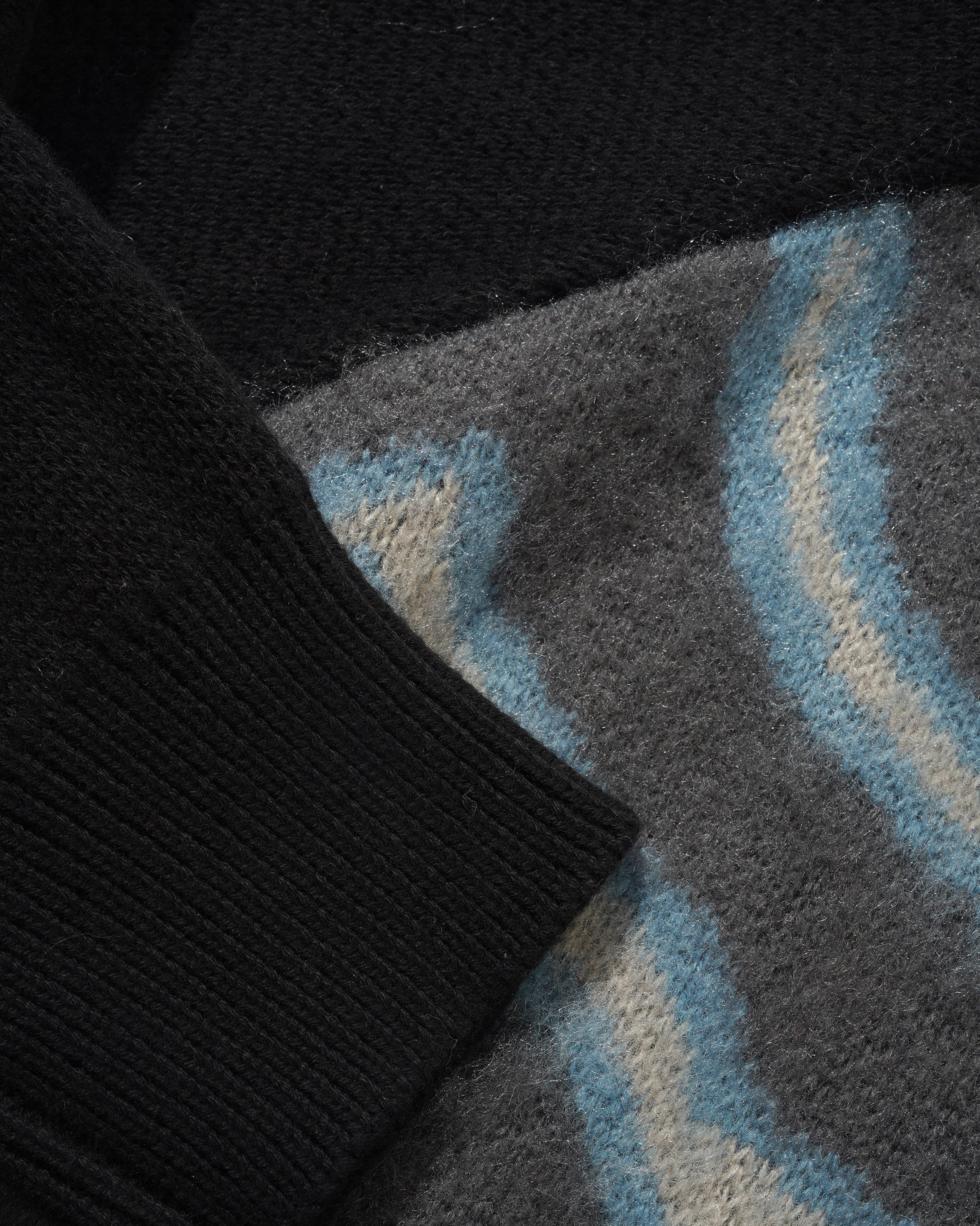 "BEETLE" ZIP-THRU KNIT SWEATER (BLACK)-4