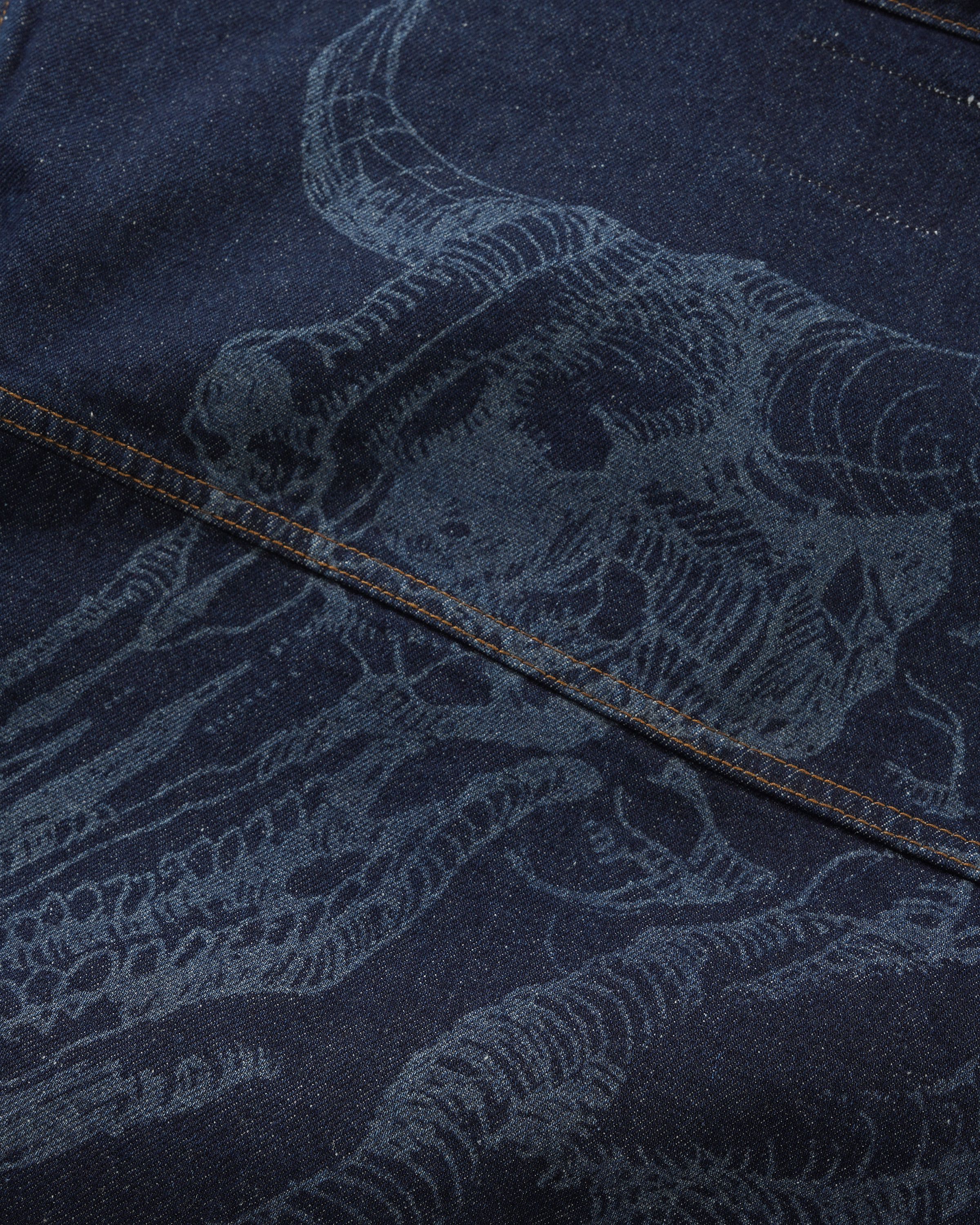 "BULL" SELVEDGE DENIM JACKET (RAW INDIGO)-4