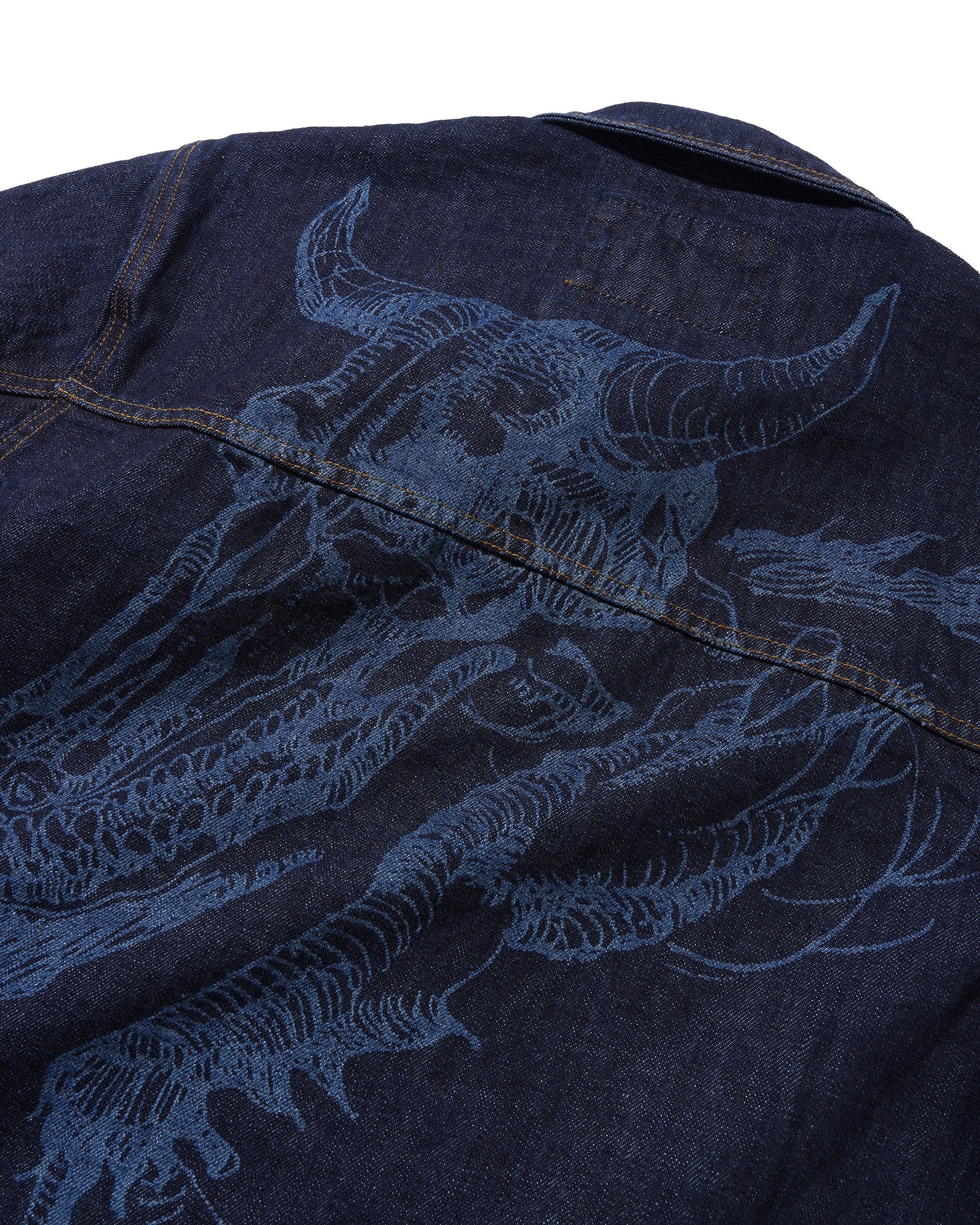 "BULL" SELVEDGE DENIM JACKET (RAW INDIGO)-7