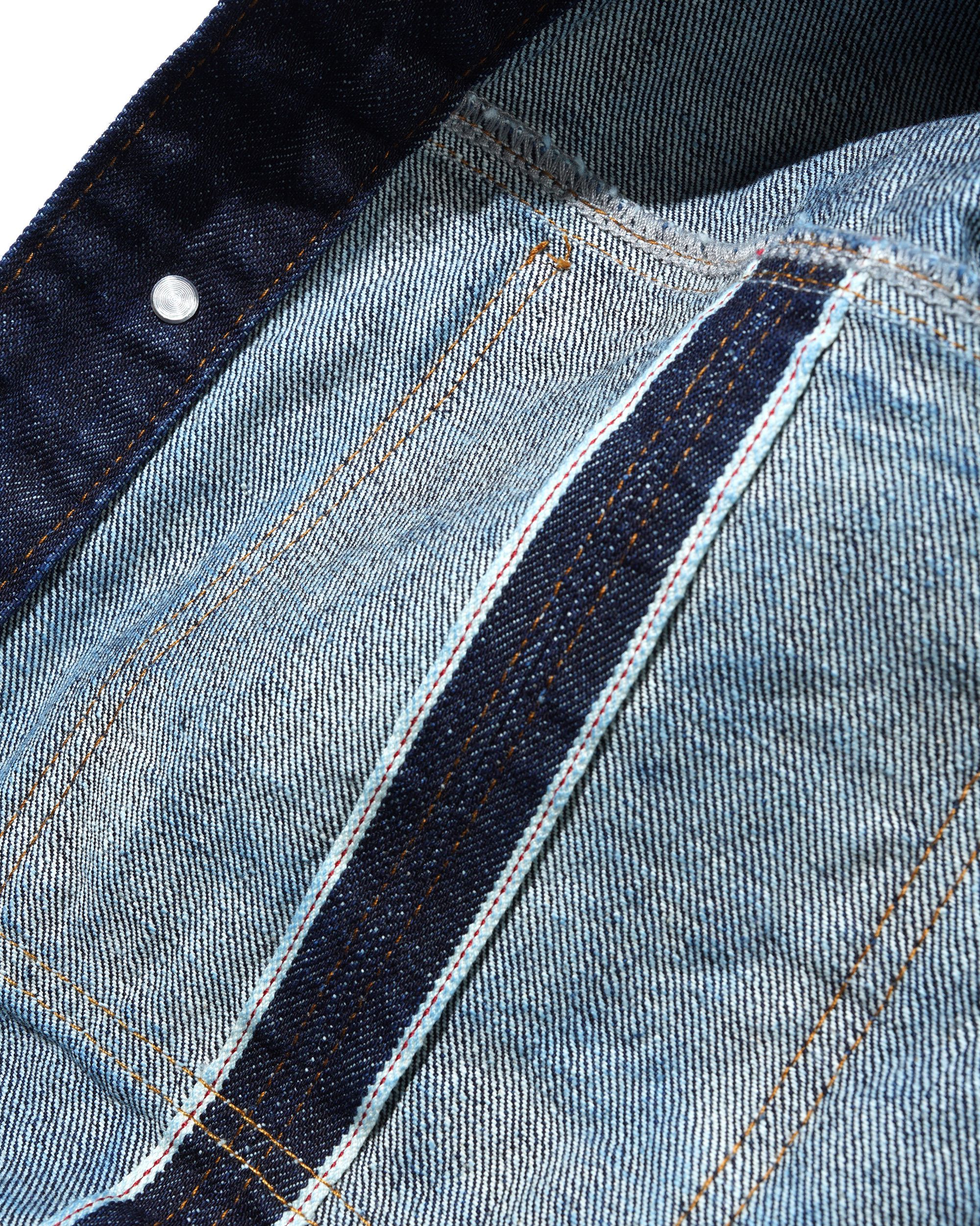 "BULL" SELVEDGE DENIM JACKET (RAW INDIGO)-12