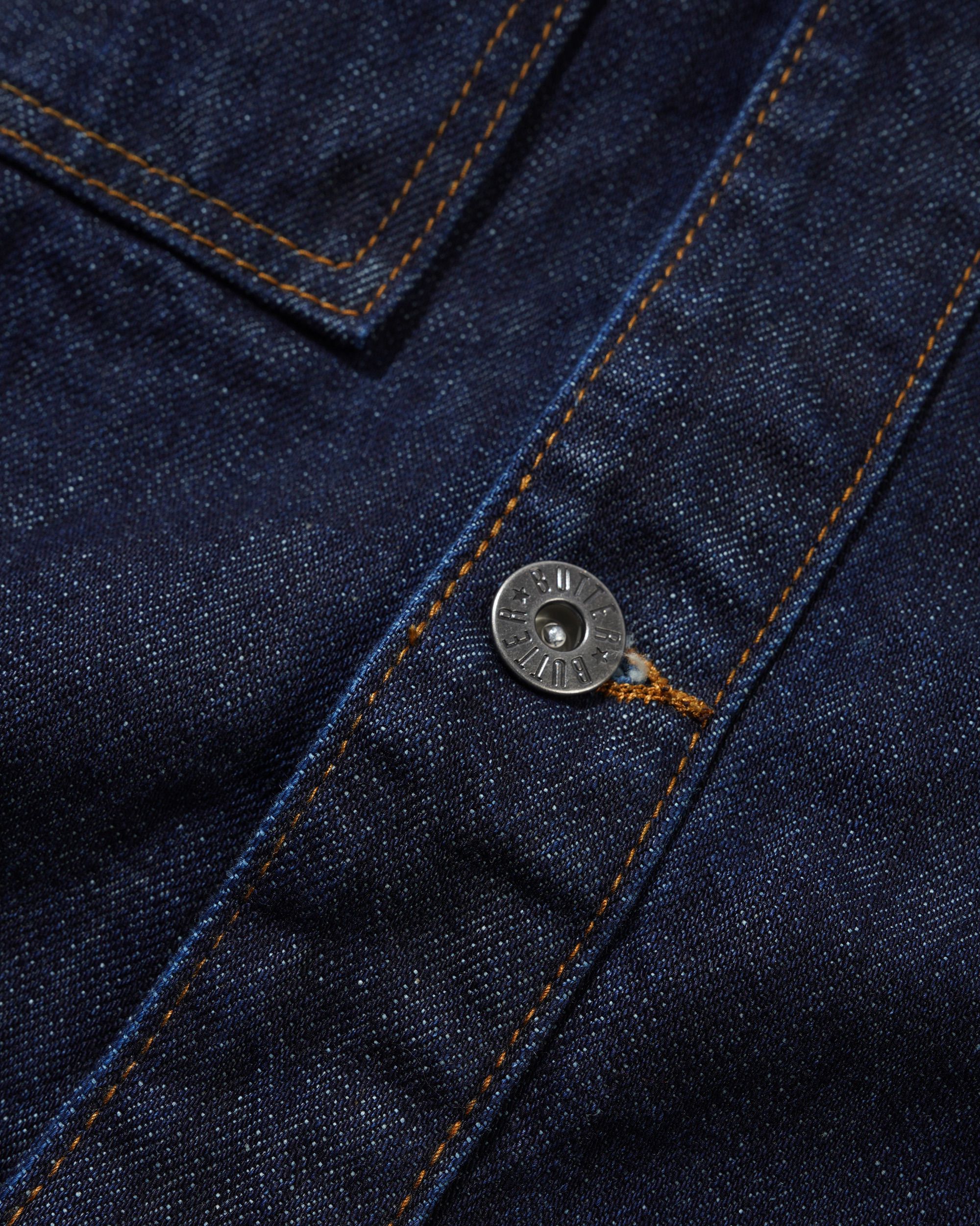 "BULL" SELVEDGE DENIM JACKET (RAW INDIGO)-13