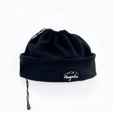 Load image into Gallery viewer, MAGENTA SKATEBOARDS - "CONVERTIBLE" FLEECE BEANIE/NECKWARMER (BLACK)
