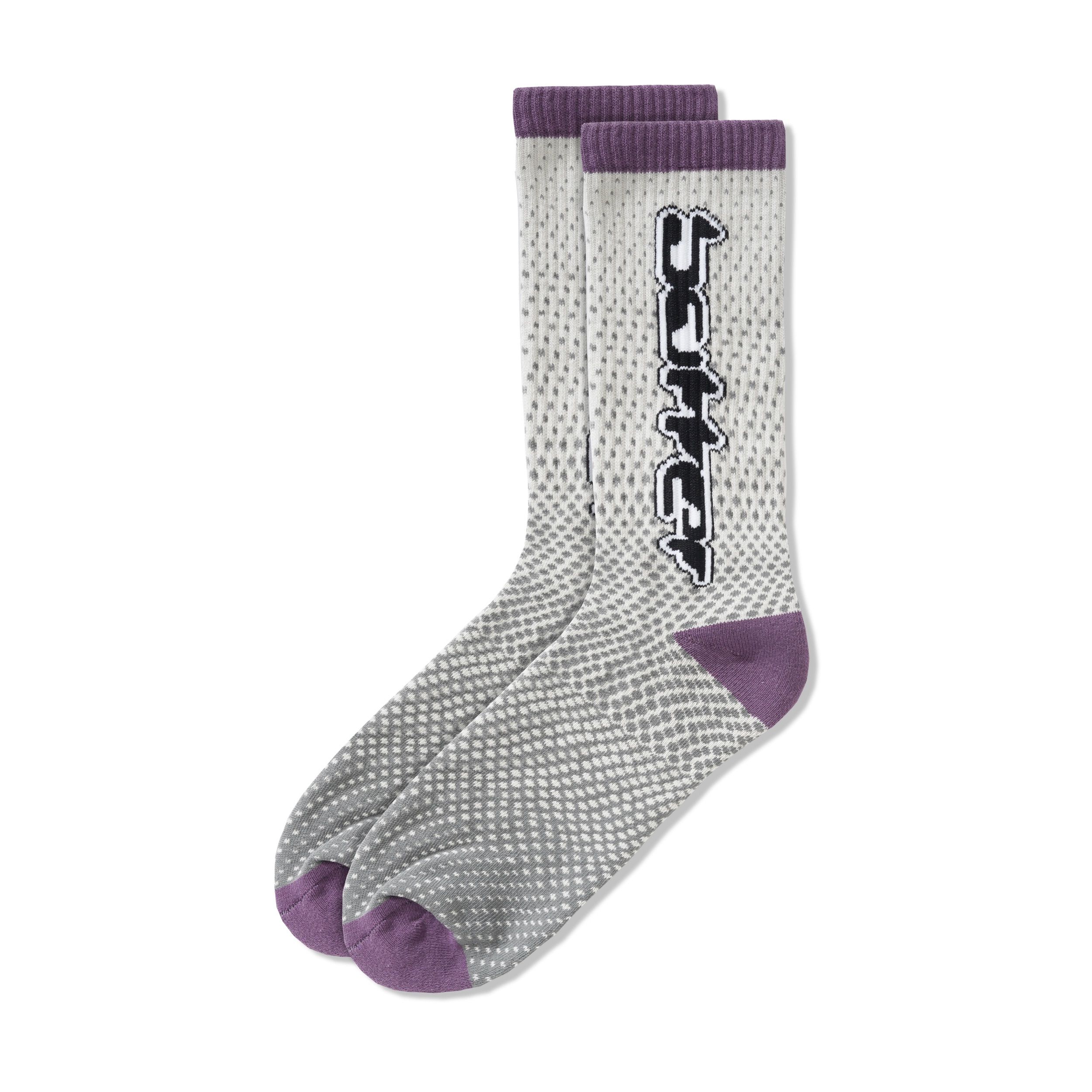 "CORROSIVE" SOCKS (GREY/PURPLE)