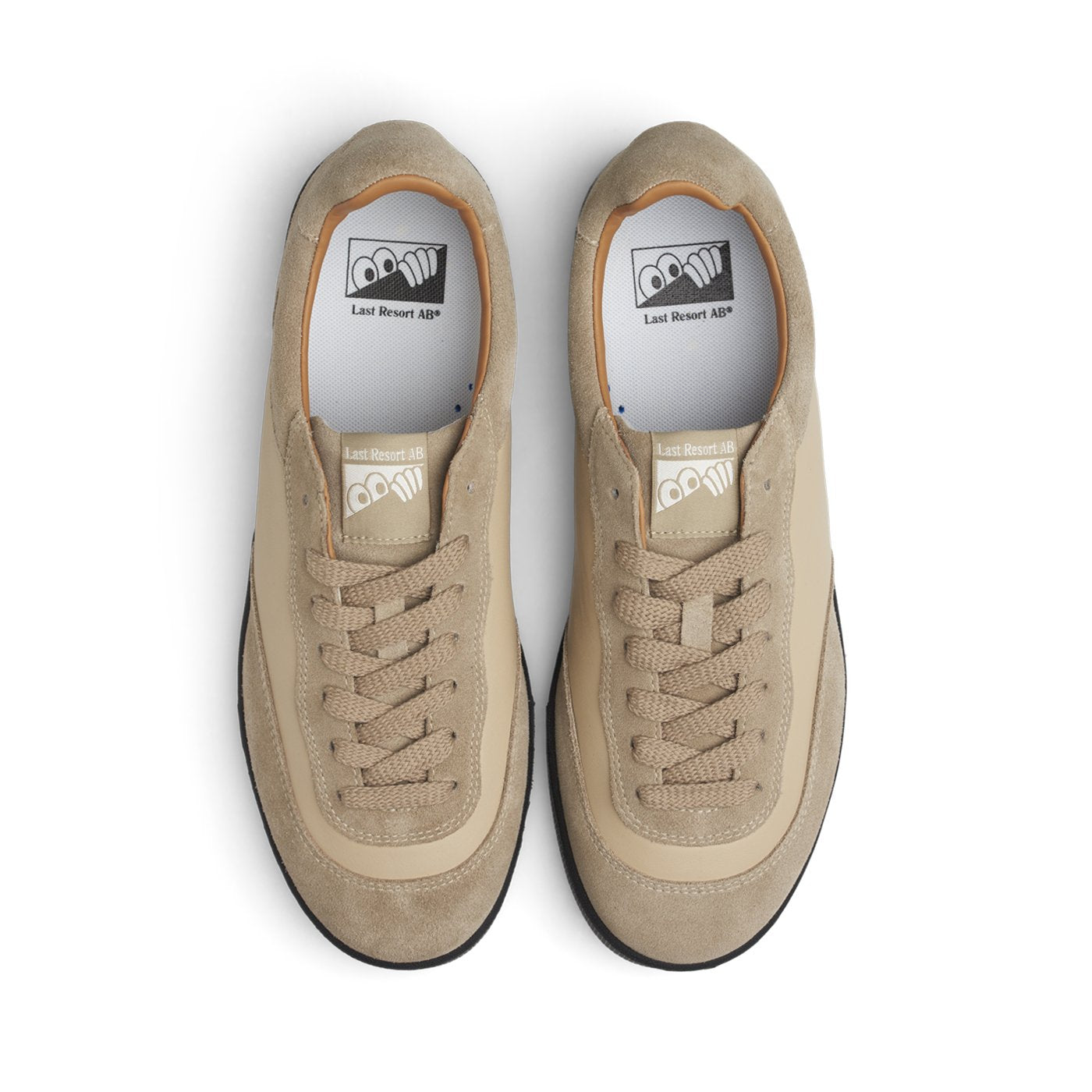"CM001" SUEDE/LEATHER SHOES - SAFARI/BLACK (SIZE 41 & 42)-4