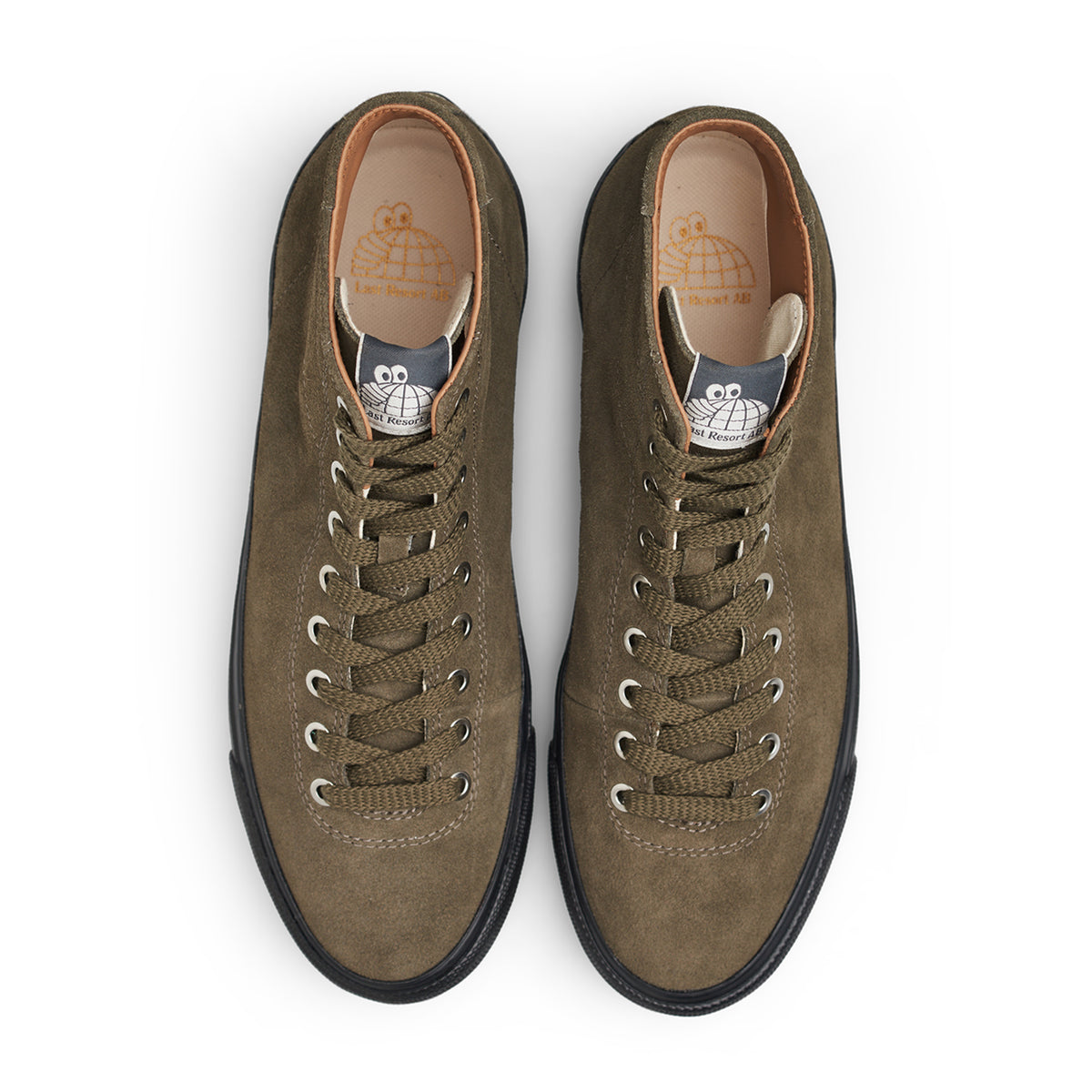 "VM001 HI-UP" SUEDE SHOES (ARMY GREEN/BLACK)-3