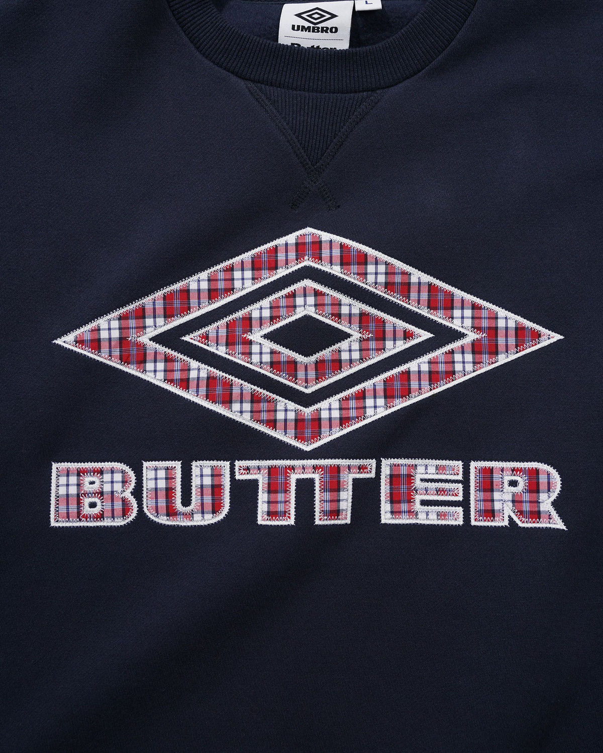 "DIAMOND APPLIQUE" CREWNECK (NAVY)-2