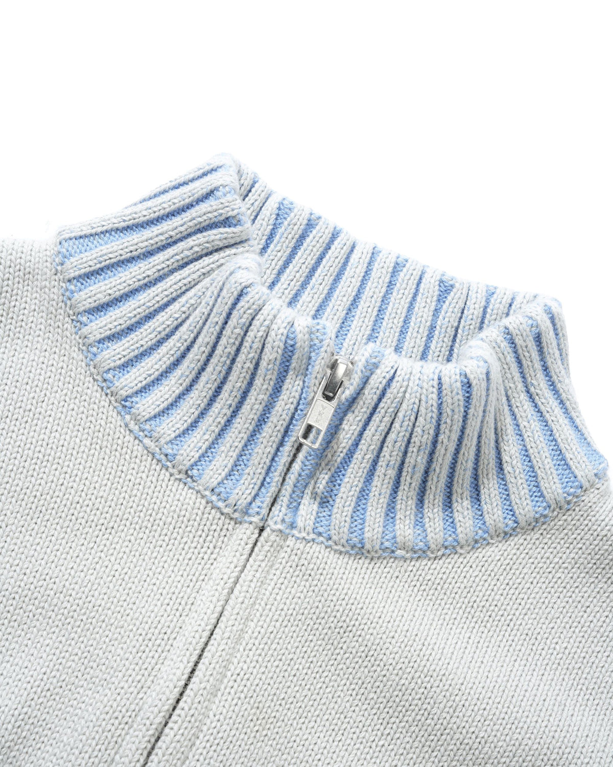 "DIAMOND" ZIP-THRU KNIT (GREY)-4