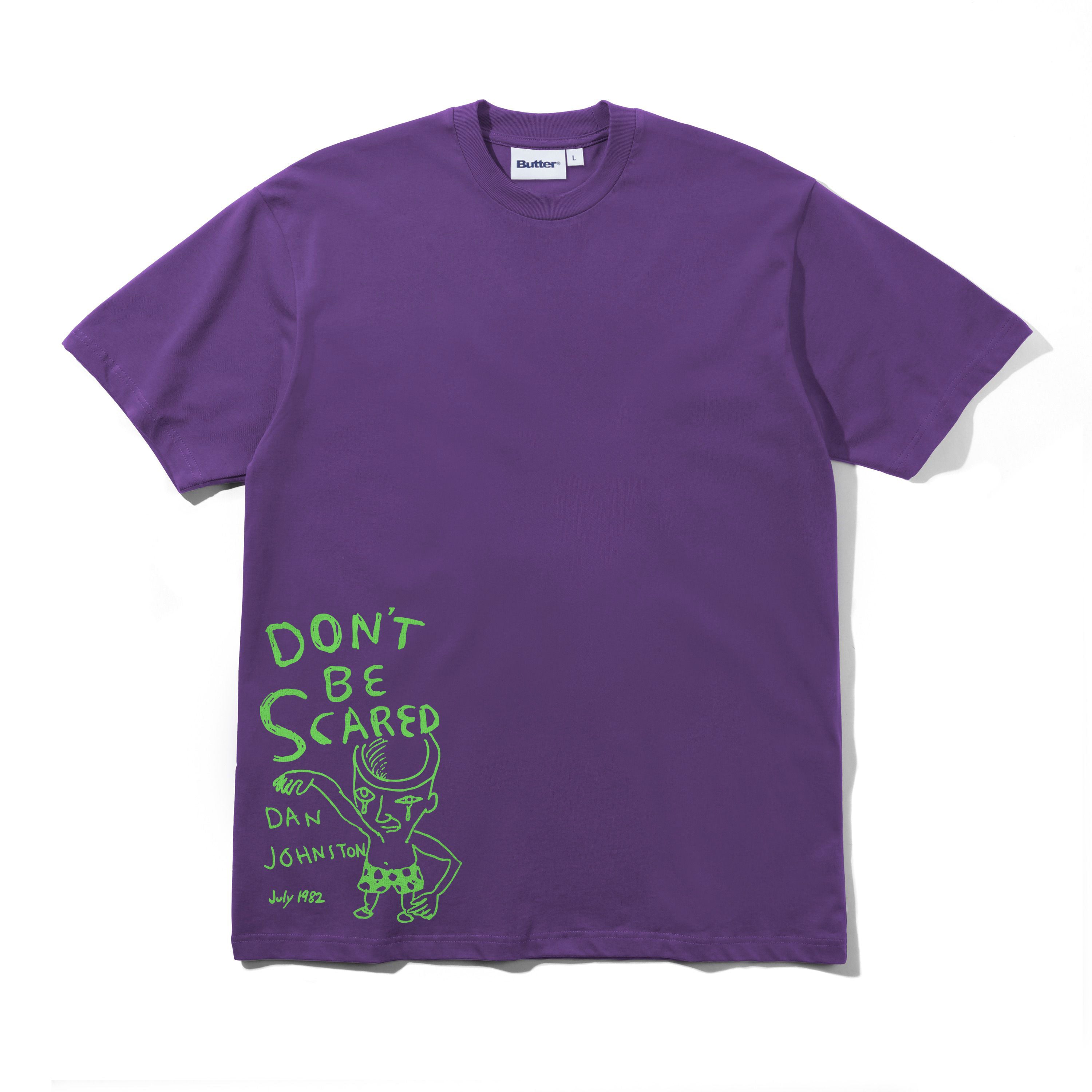 "DON'T BE SCARED" T-SHIRT (GRAPE)