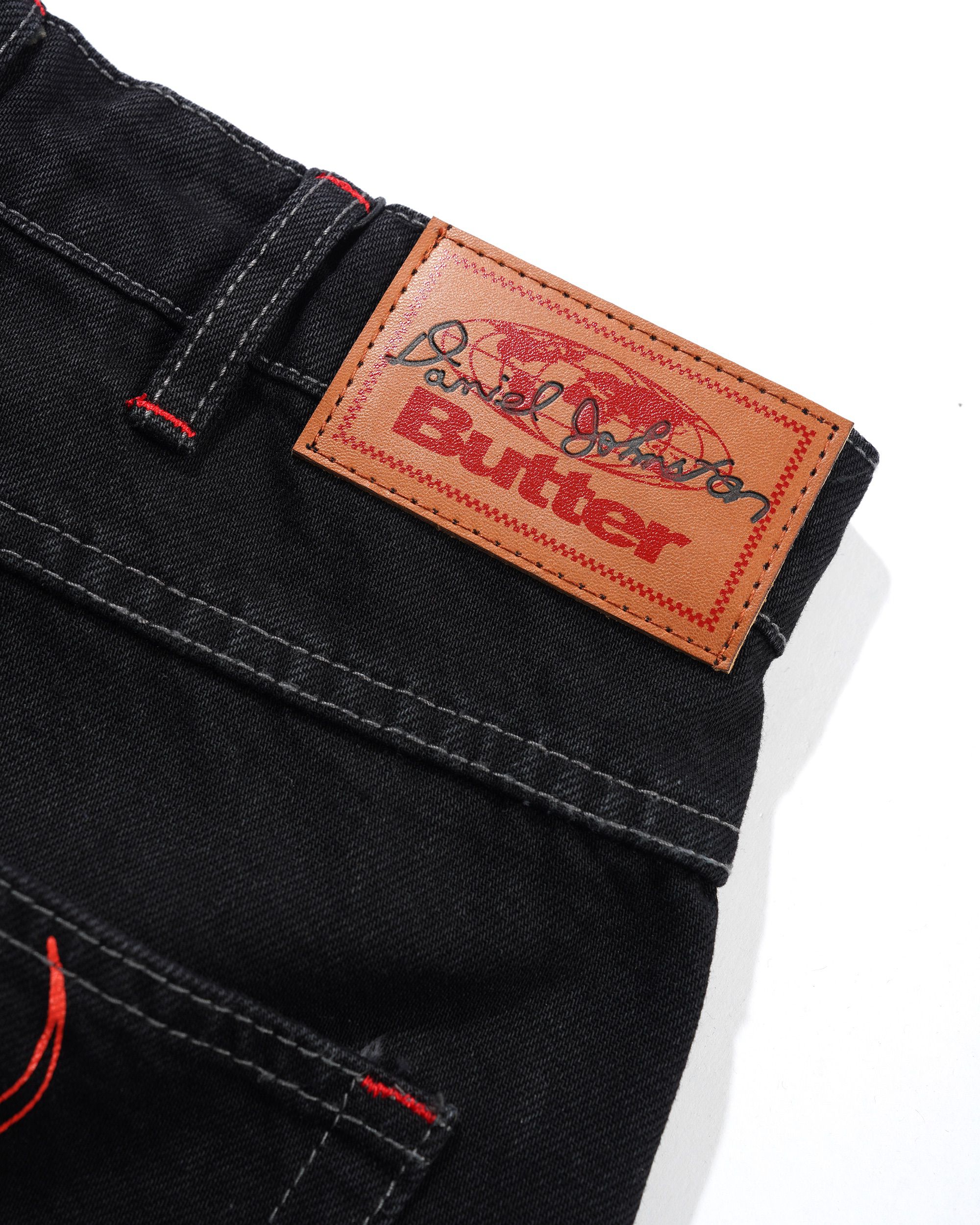 "DRAGON" DENIM PANTS (WASHED BLACK)-5