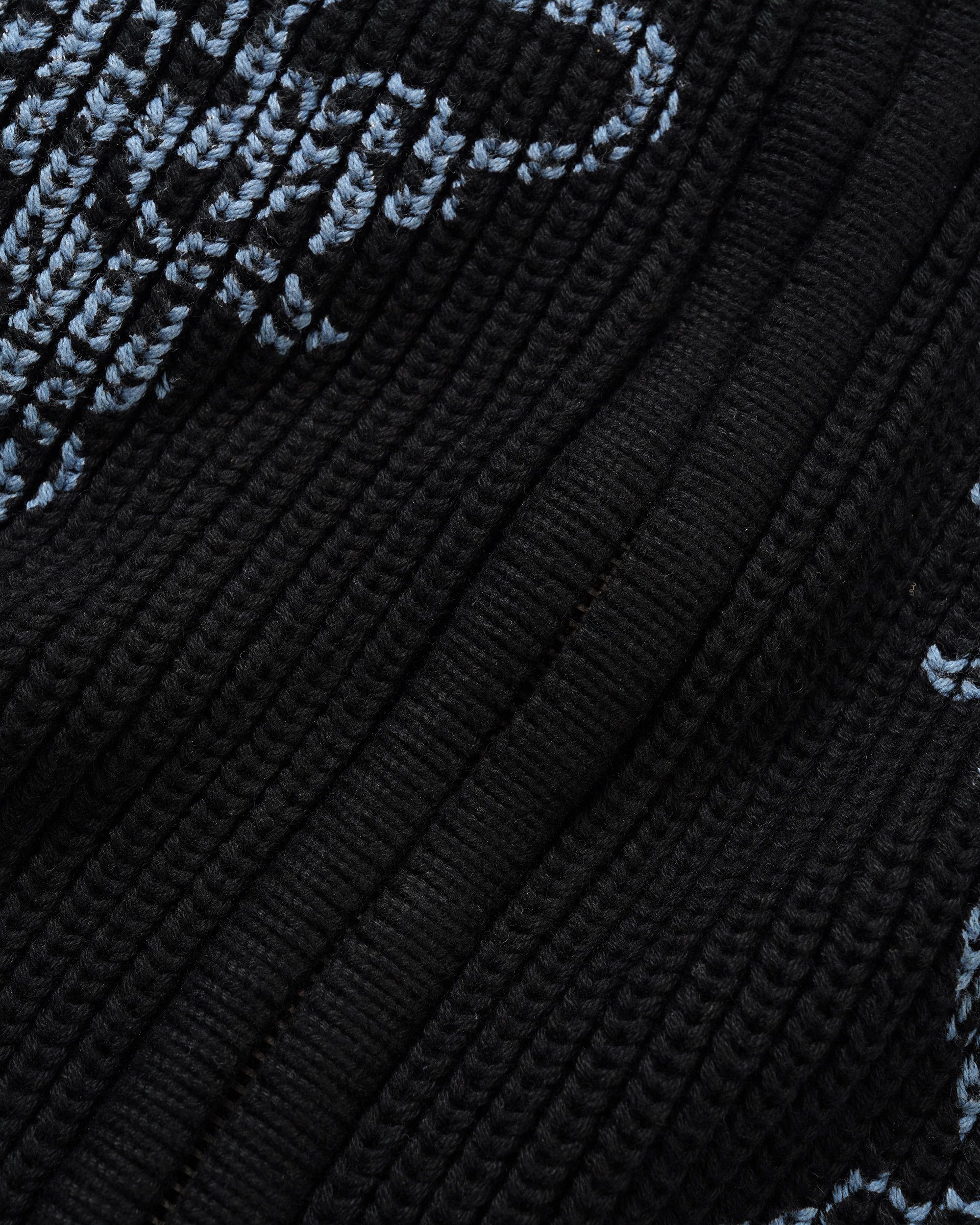 "DRAGON" ZIP-THRU KNIT SWEATER (BLACK)