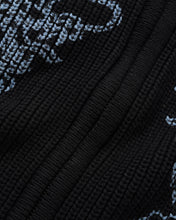 Cargar imagen en el visor de la galería, BUTTER GOODS - &quot;DRAGON&quot; ZIP-THRU KNIT SWEATER (BLACK)
