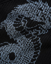 Cargar imagen en el visor de la galería, BUTTER GOODS - &quot;DRAGON&quot; ZIP-THRU KNIT SWEATER (BLACK)
