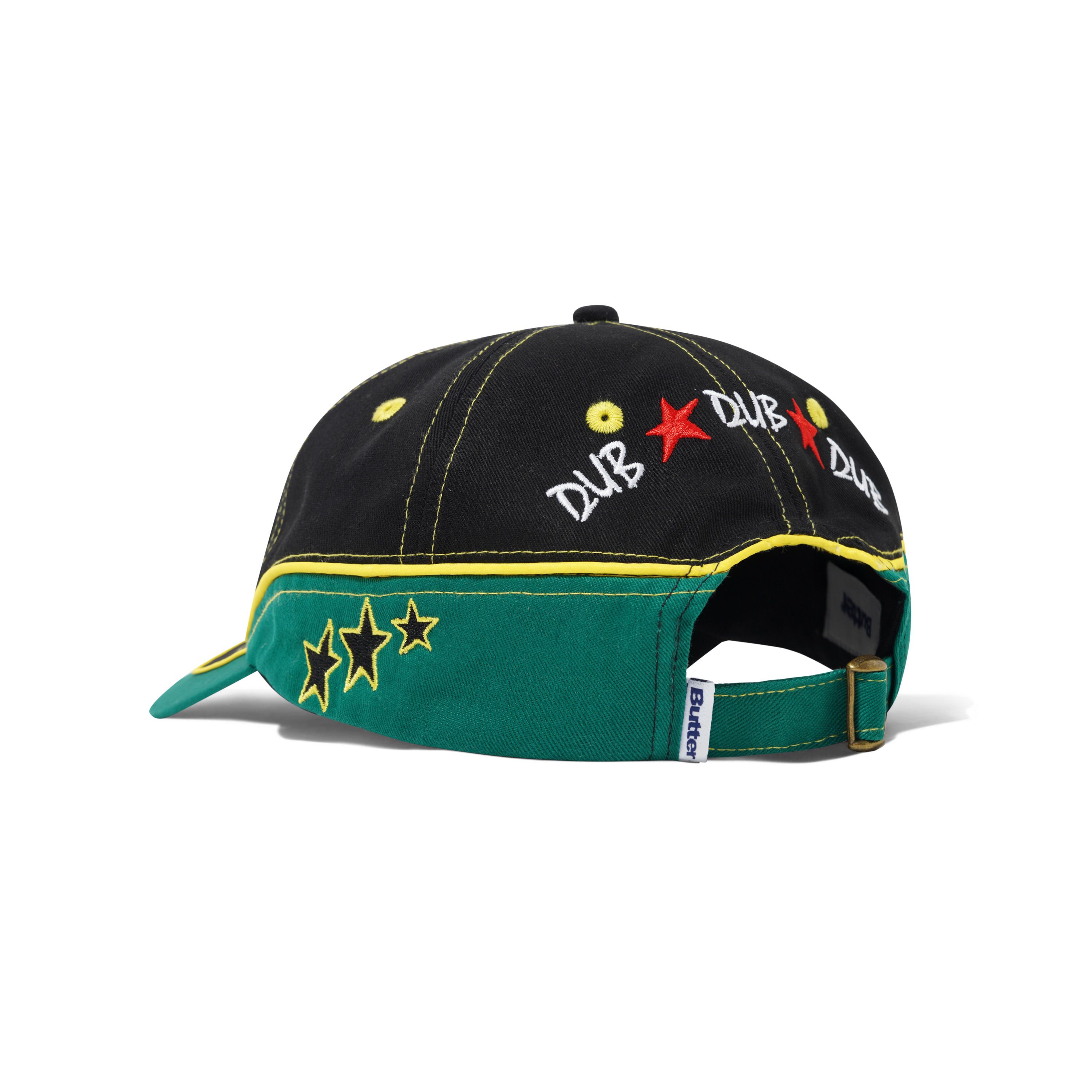 "DUB" 6 PANEL HAT (BLACK/GREEN)