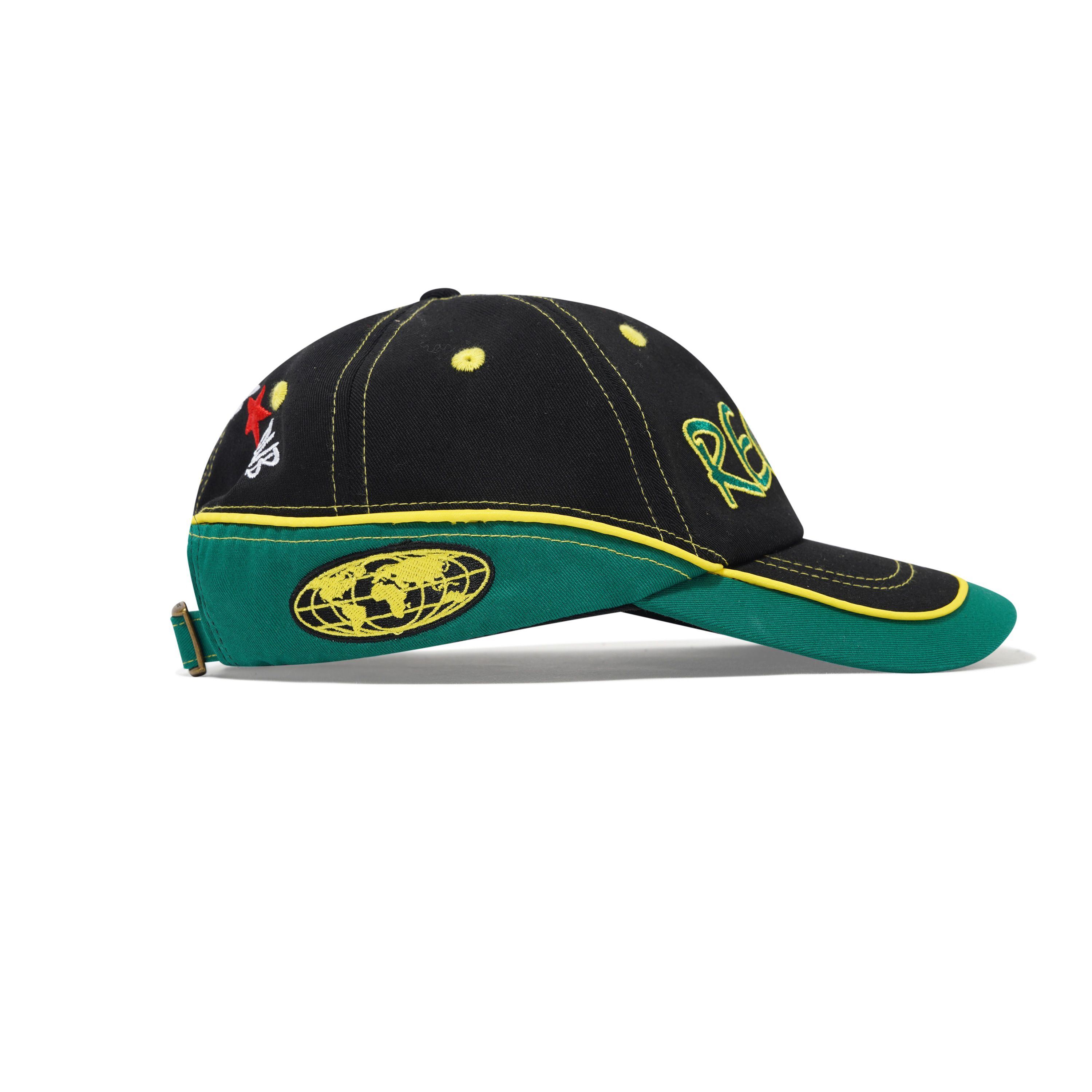 "DUB" 6 PANEL HAT (BLACK/GREEN)-3