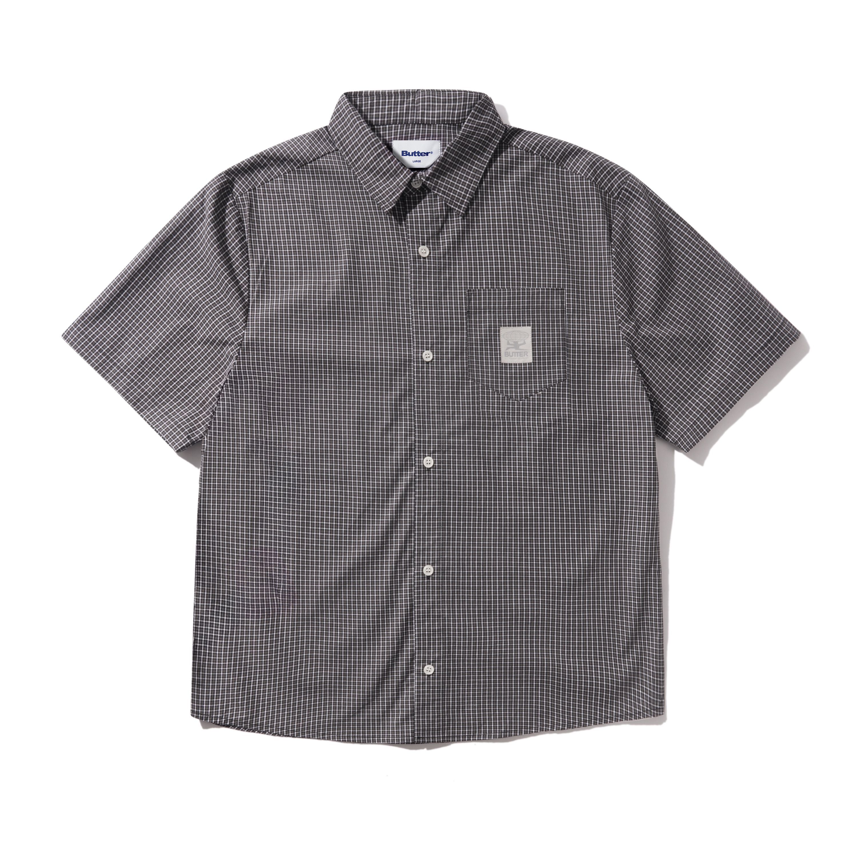"EQUIPMENT" BUTTON UP SHIRT (BLACK/GREY)