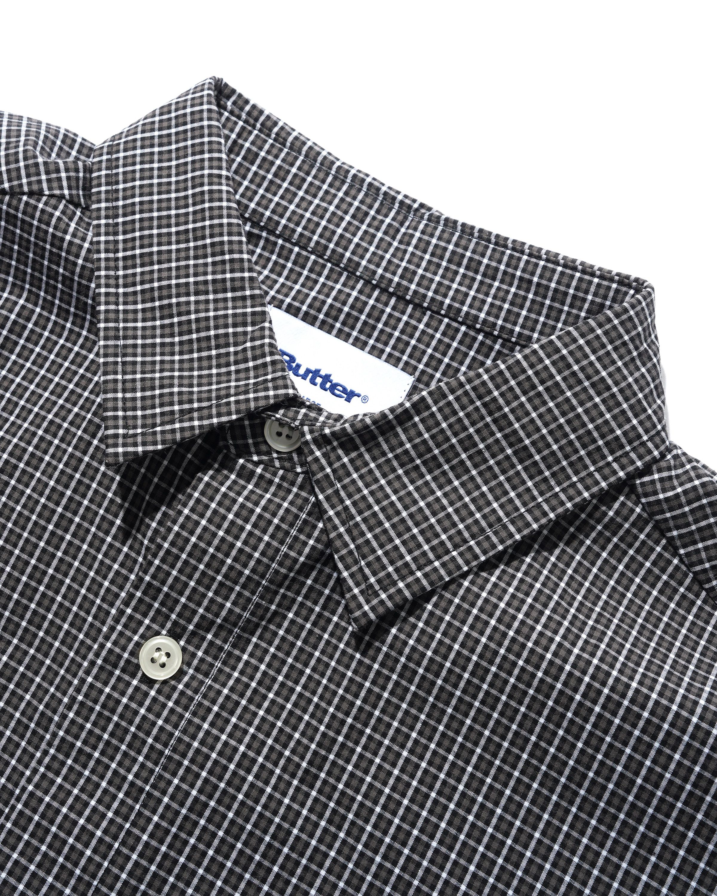"EQUIPMENT" BUTTON UP SHIRT (BLACK/GREY)