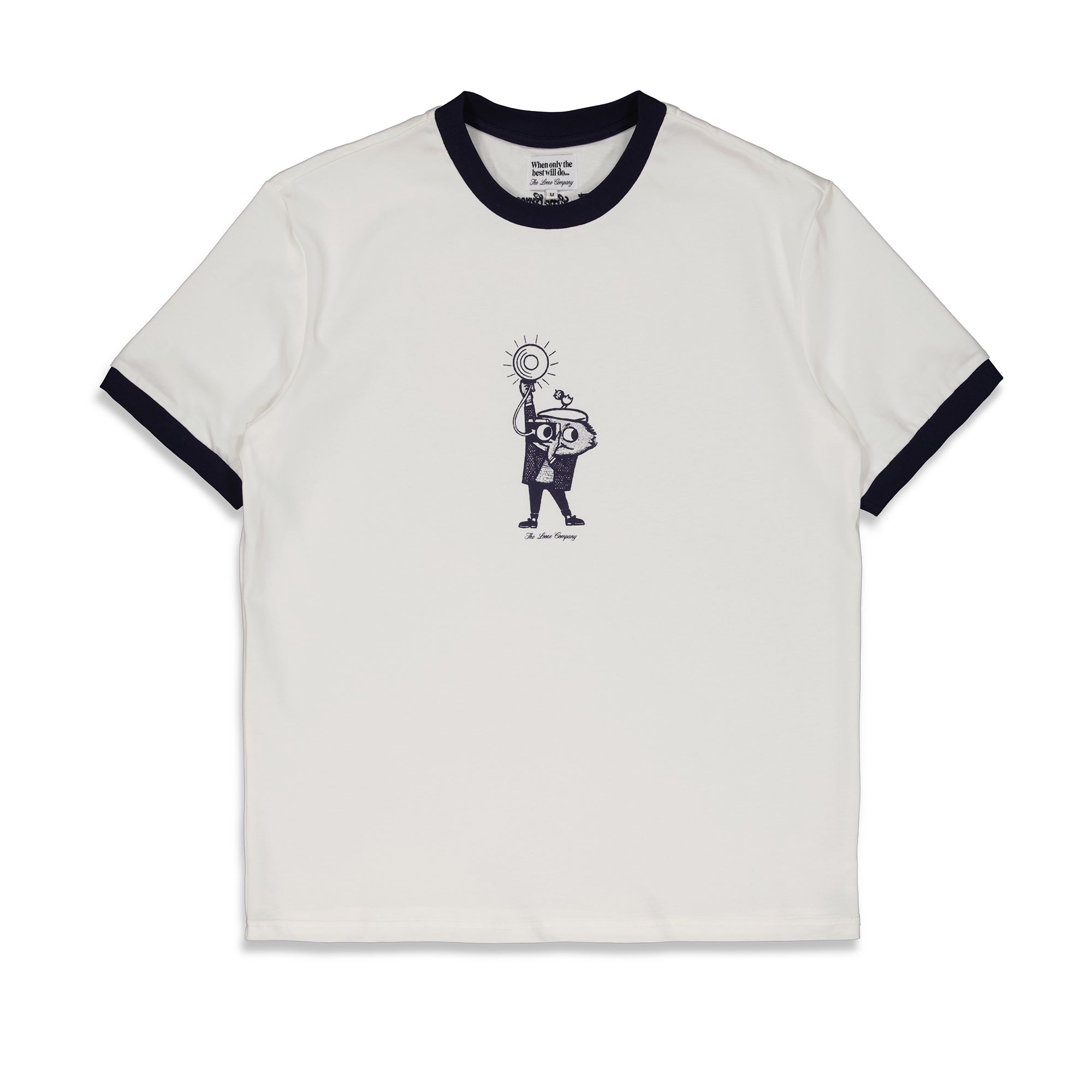 "FLASH" RINGER T-SHIRT (WHITE/NAVY)