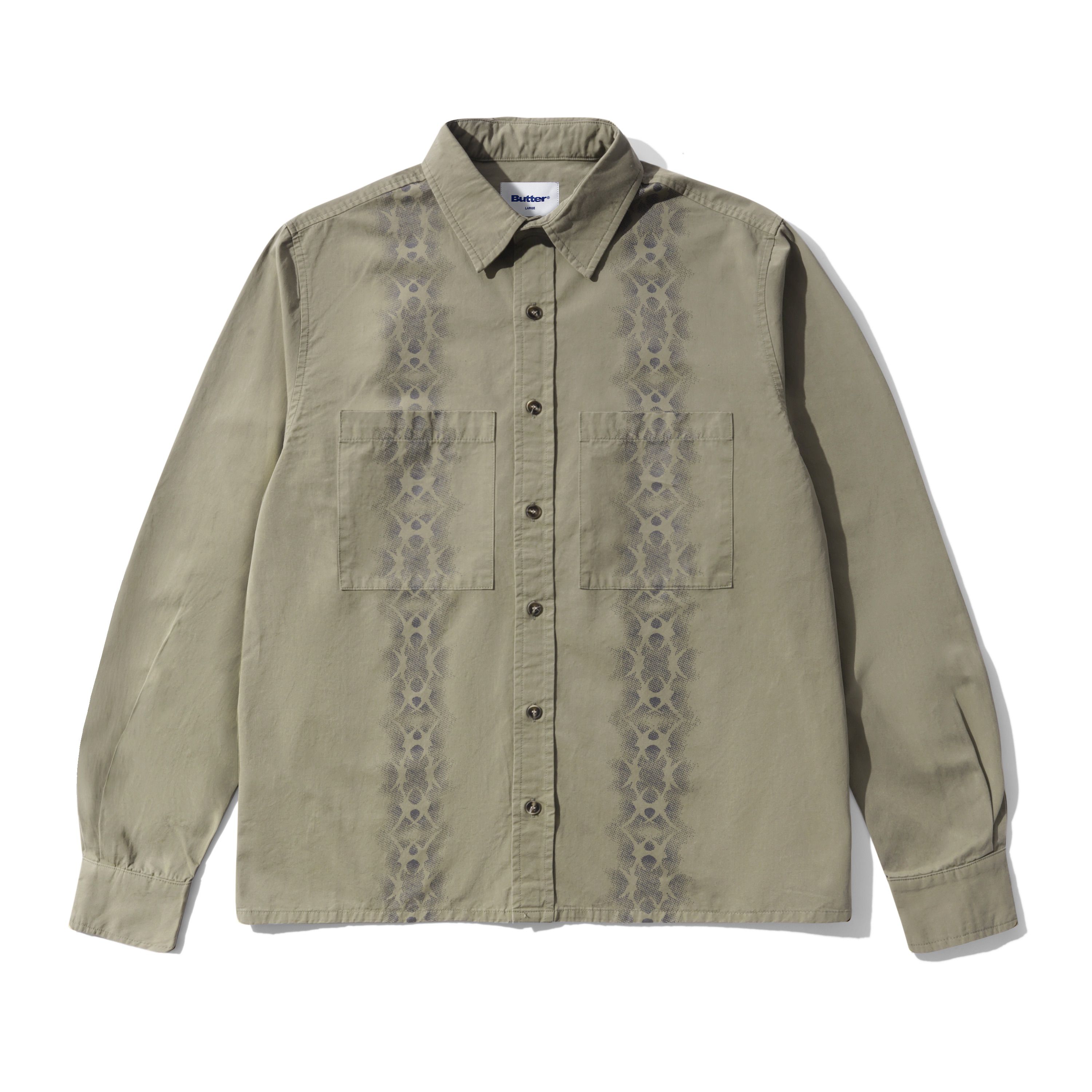 "FADE" BUTTON UP SHIRT (WASHED FATIGUE)