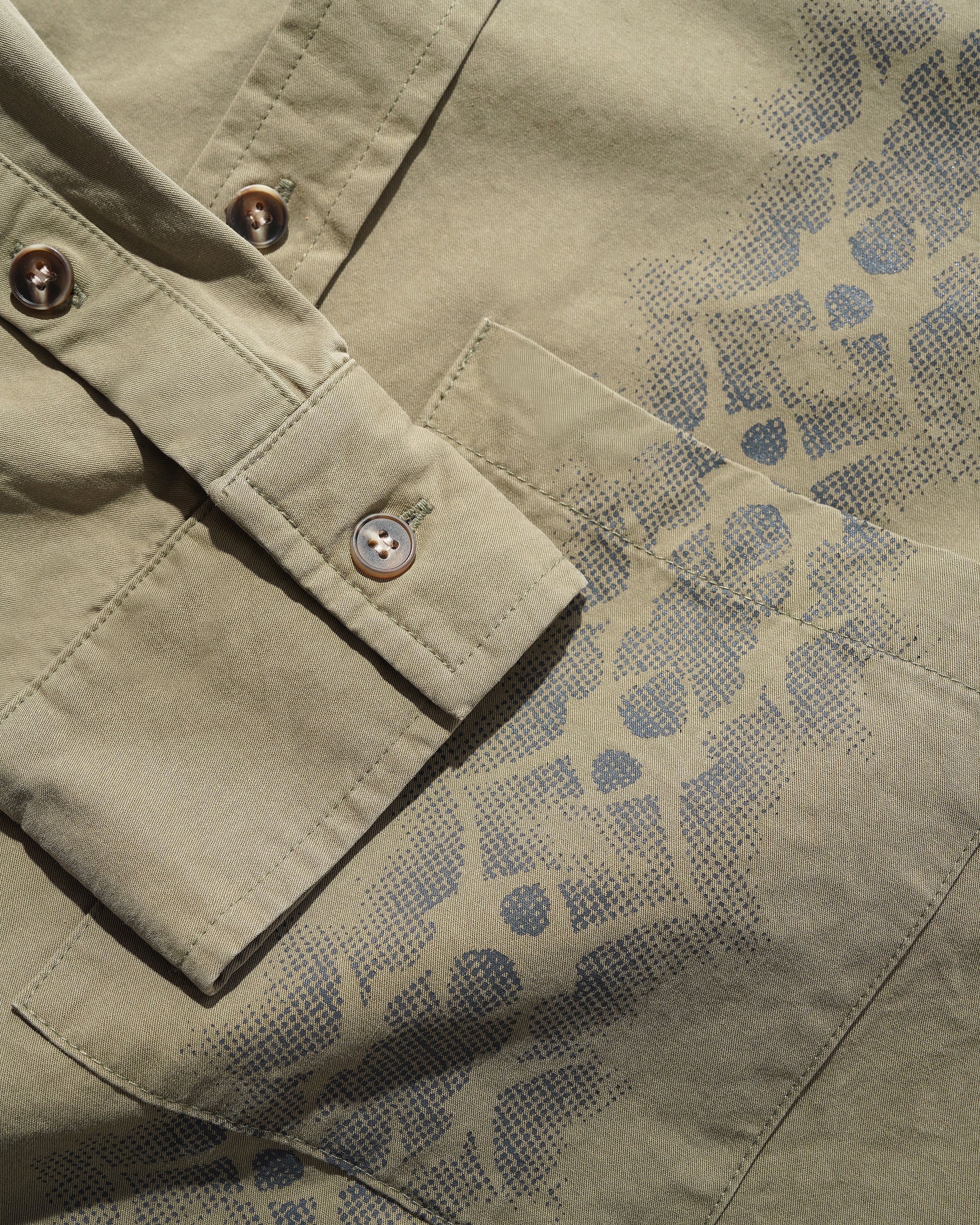 "FADE" BUTTON UP SHIRT (WASHED FATIGUE)