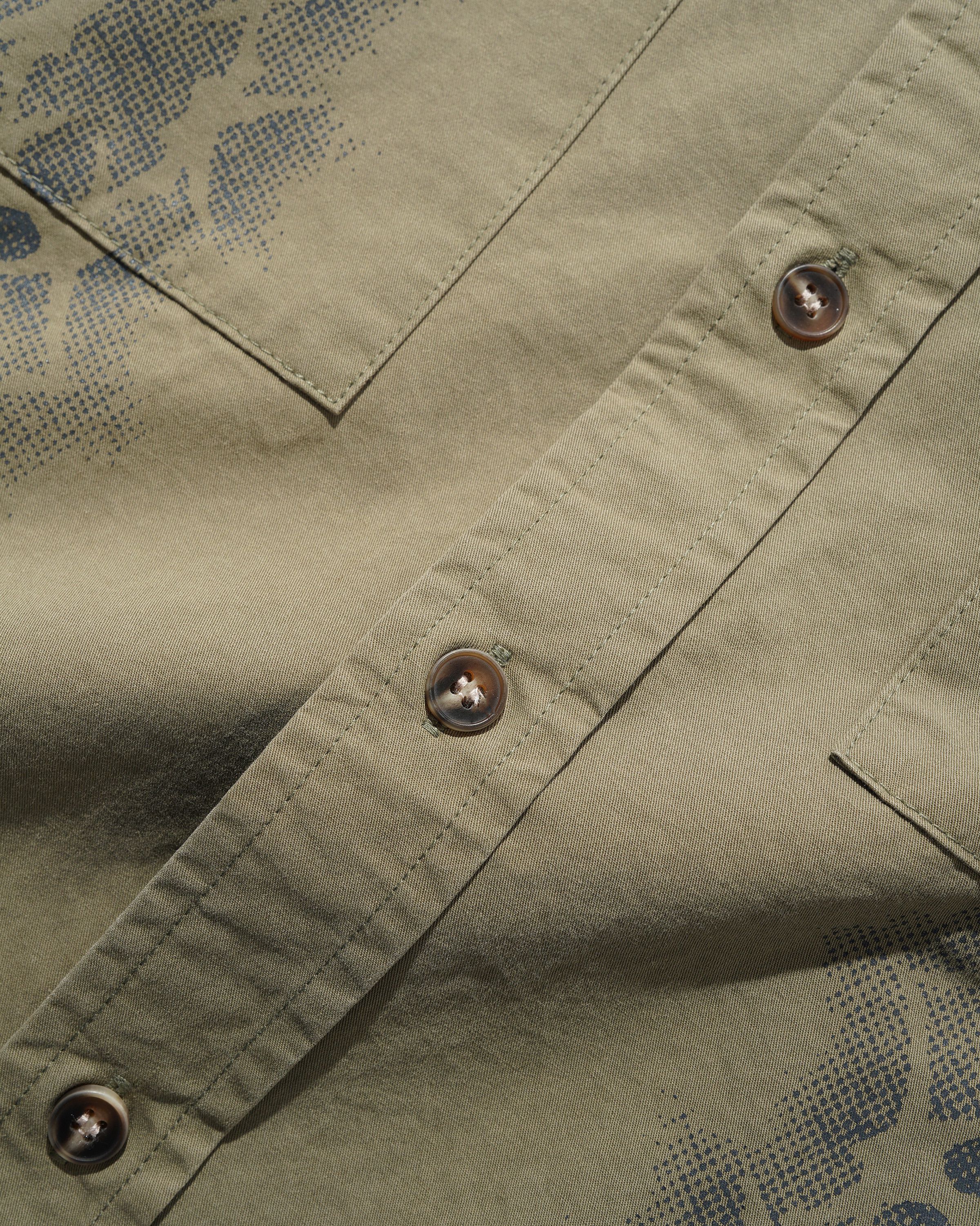"FADE" BUTTON UP SHIRT (WASHED FATIGUE)-3