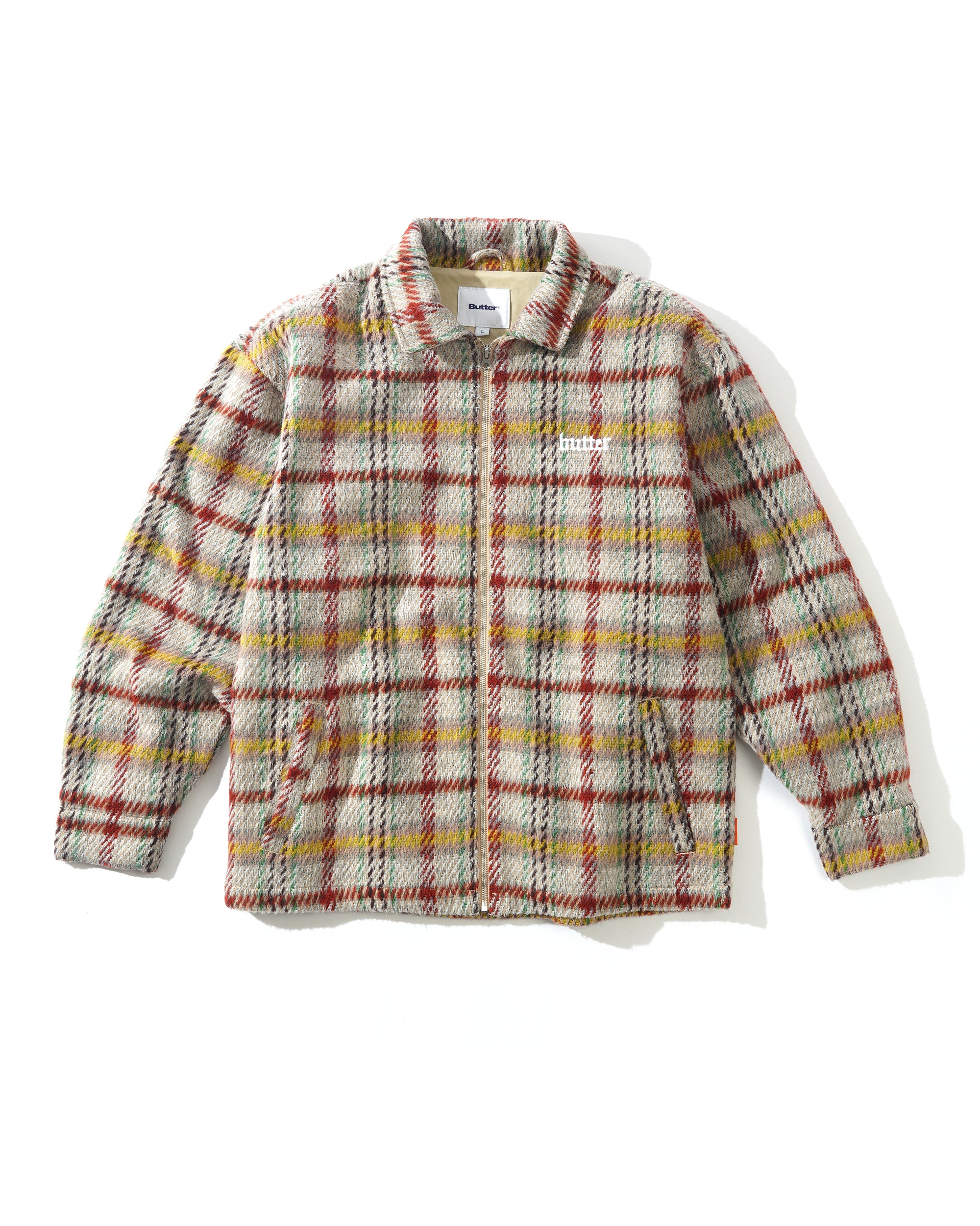 "HEAVY PLAID" JACKET (MAROON/GREEN/YELLOW)