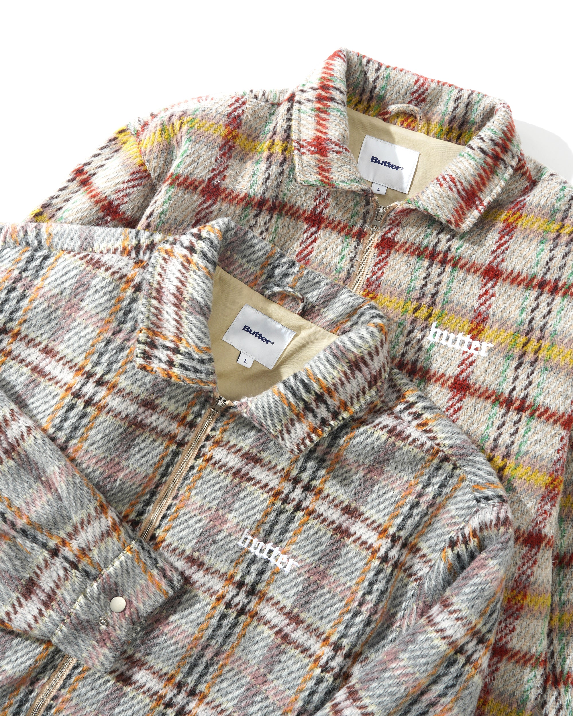 "HEAVY PLAID" JACKET (MAROON/GREEN/YELLOW)